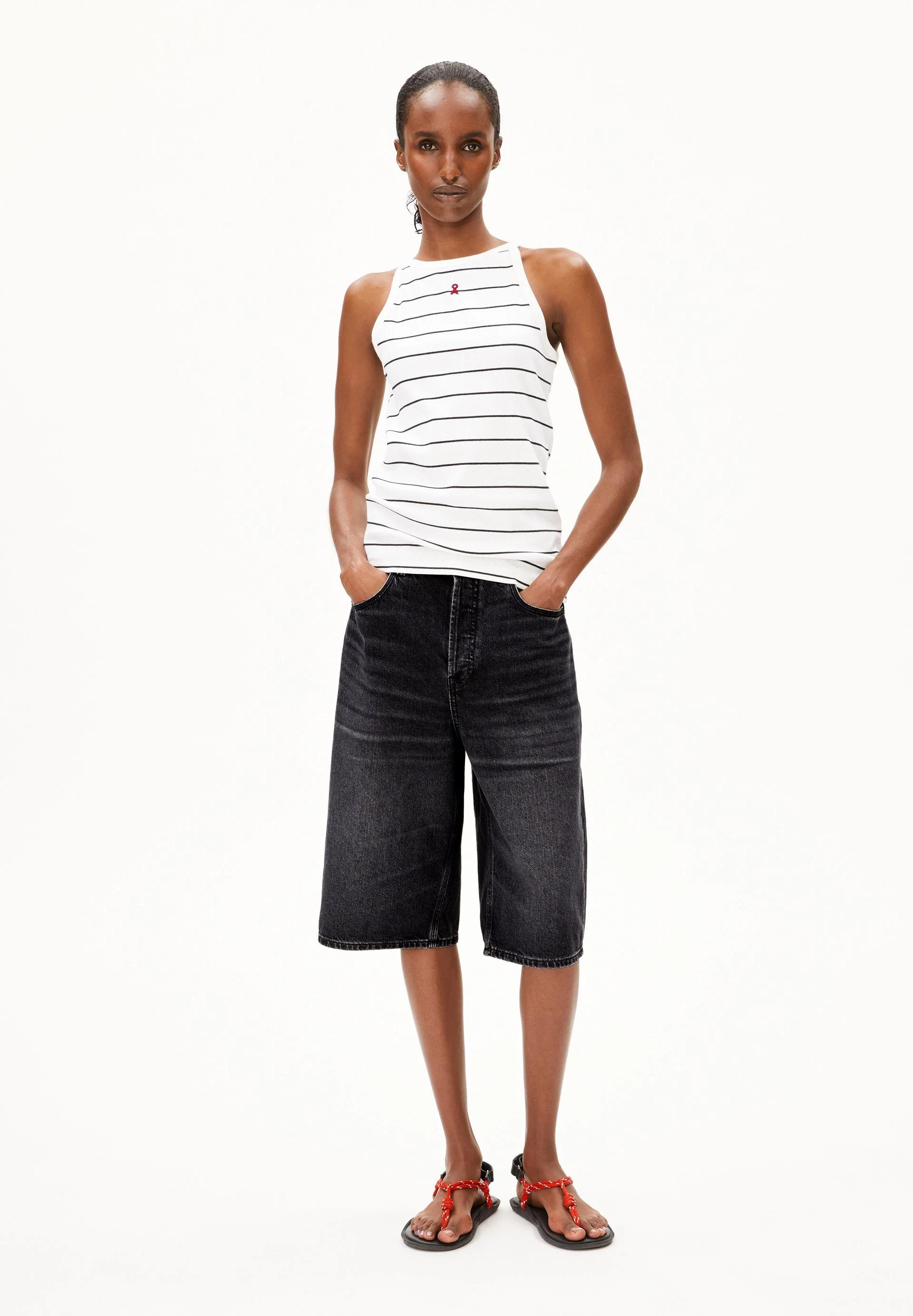 KATAALIN FINE STRIPES | white-black - Image 5
