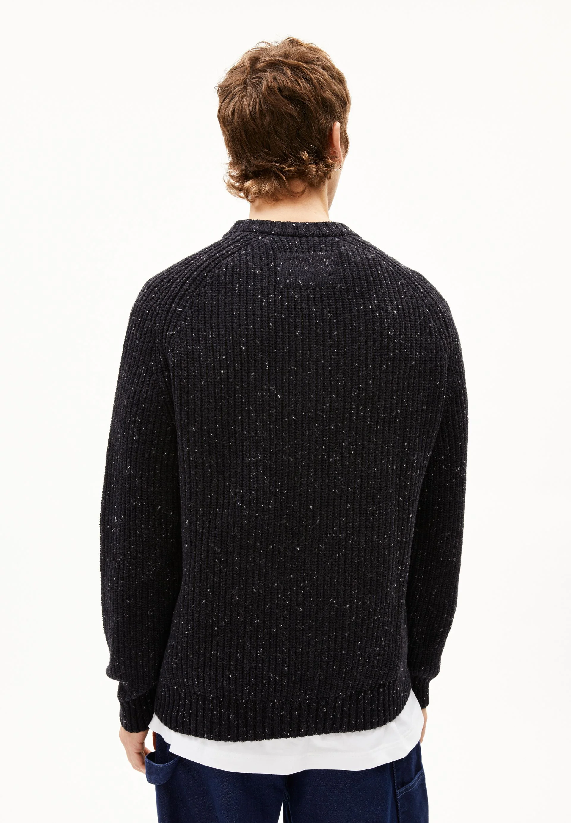 KIAANO TWEED KNIT SWEATER | black-oatmilk tweed - Image 2