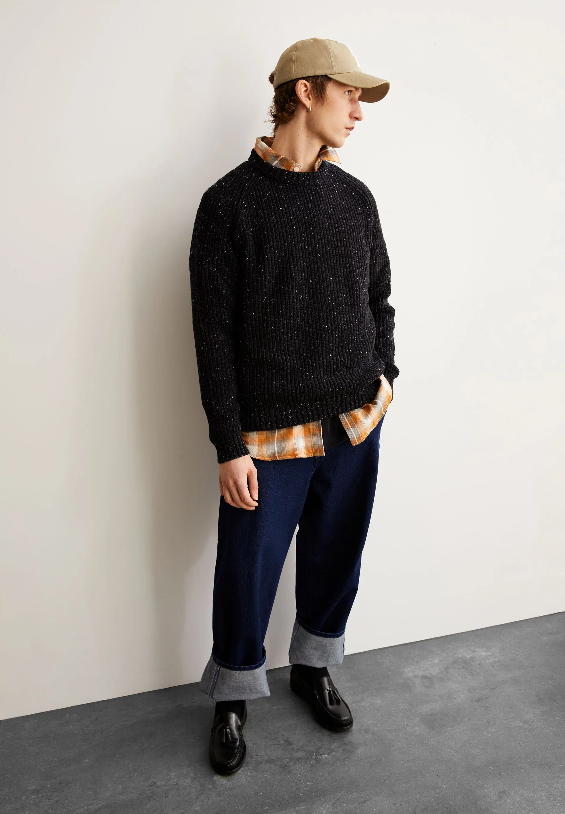 KIAANO TWEED KNIT SWEATER | black-oatmilk tweed - Image 4