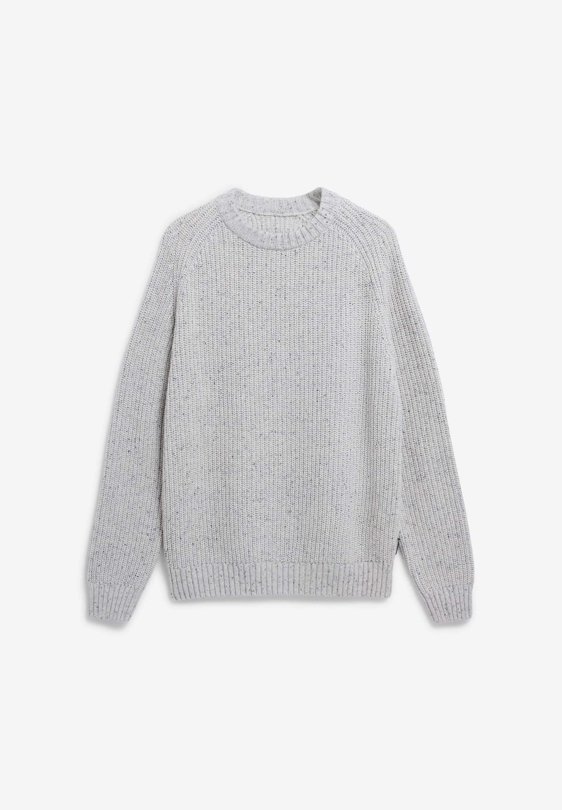 KIAANO TWEED KNIT SWEATER | oatmilk-black tweed - Image 6