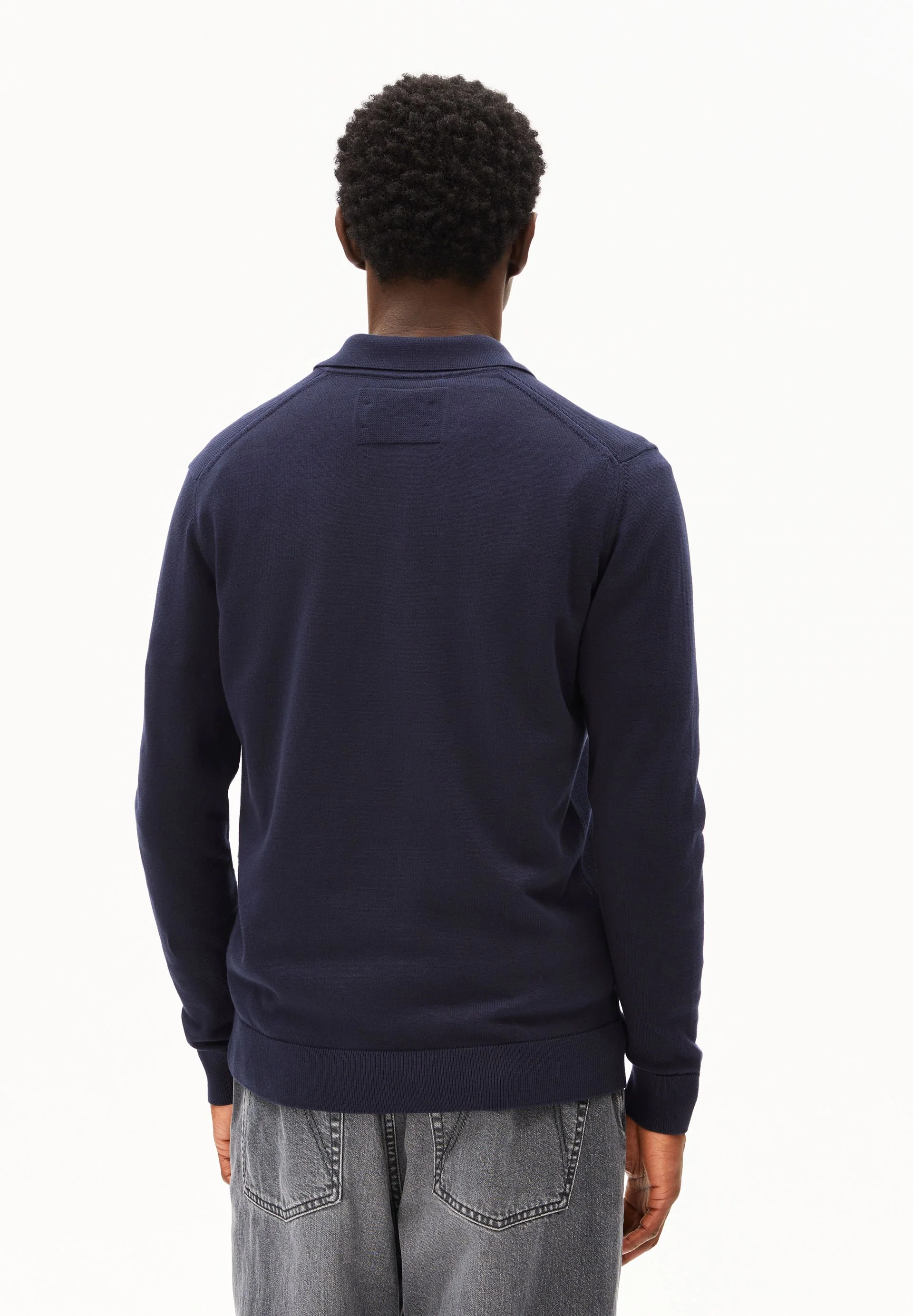 LANGARM-STRICKPOLOSHIRT | night sky - Image 2