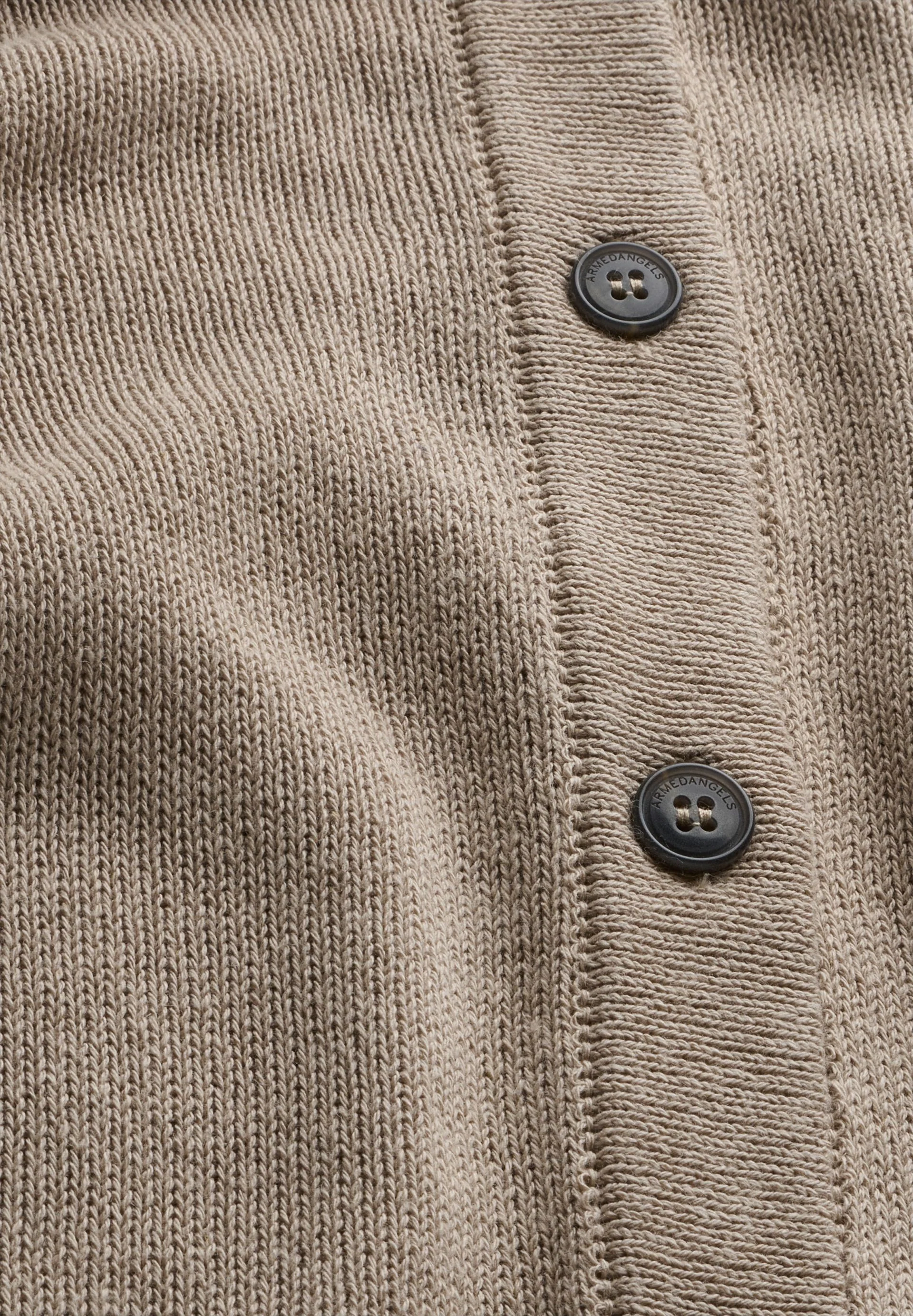 KURZÄRMLIGE LEINEN-MIX STRICKJACKE | sandstone - Image 6