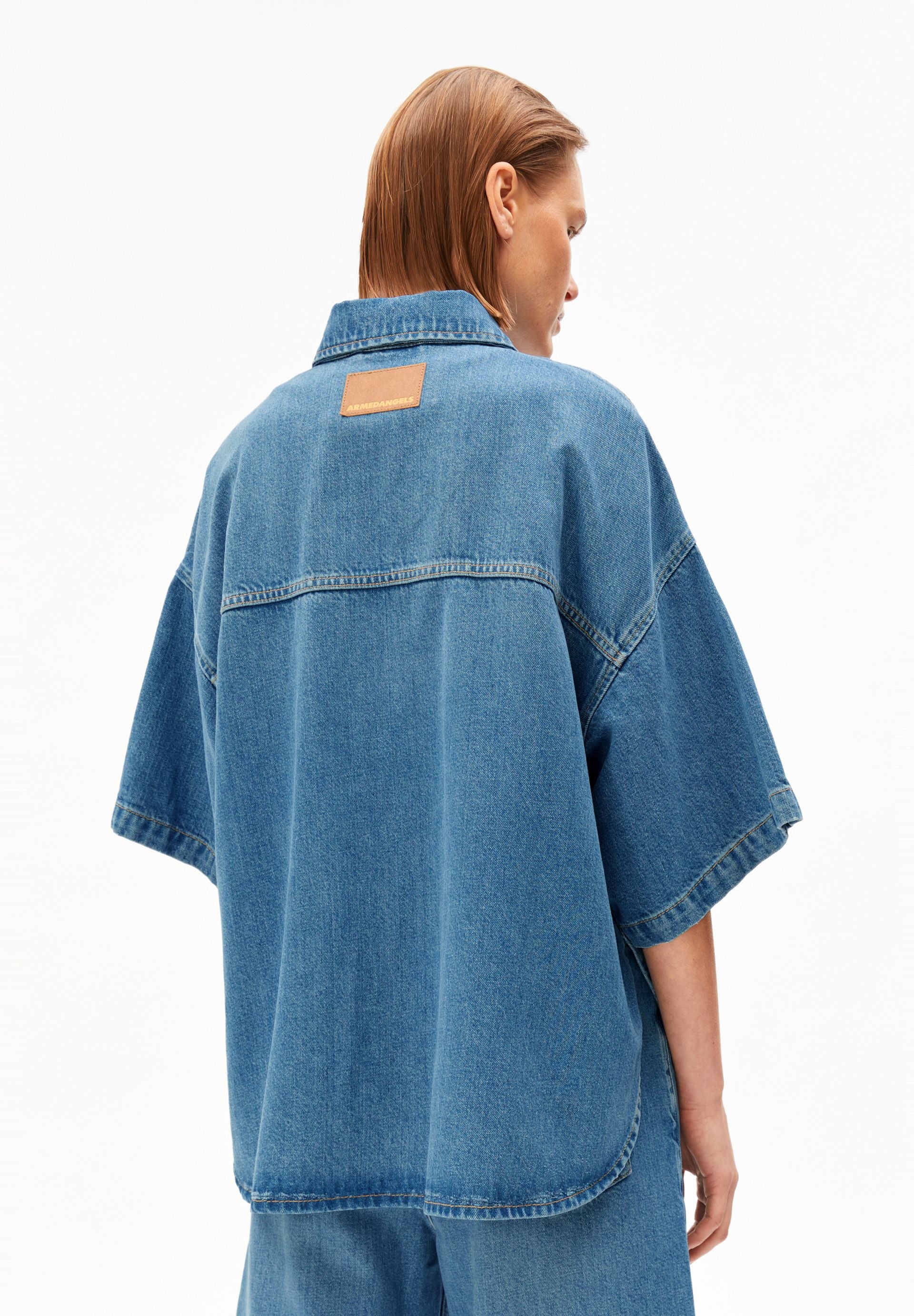 KÜRZÄRMLIGES JEANS-OVERSHIRT | laguna - Image 2