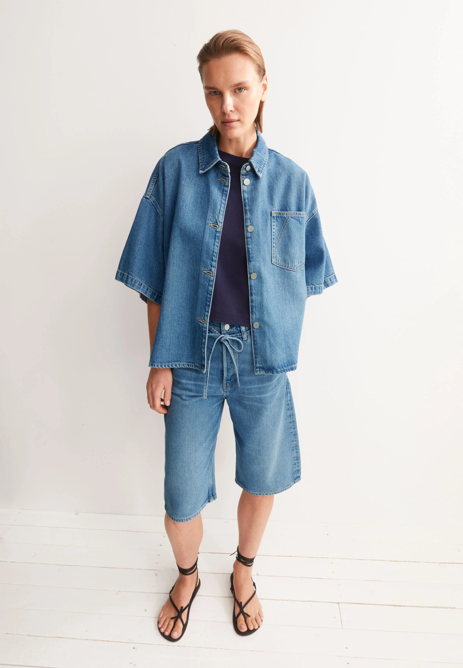 KÜRZÄRMLIGES JEANS-OVERSHIRT | laguna - Image 4