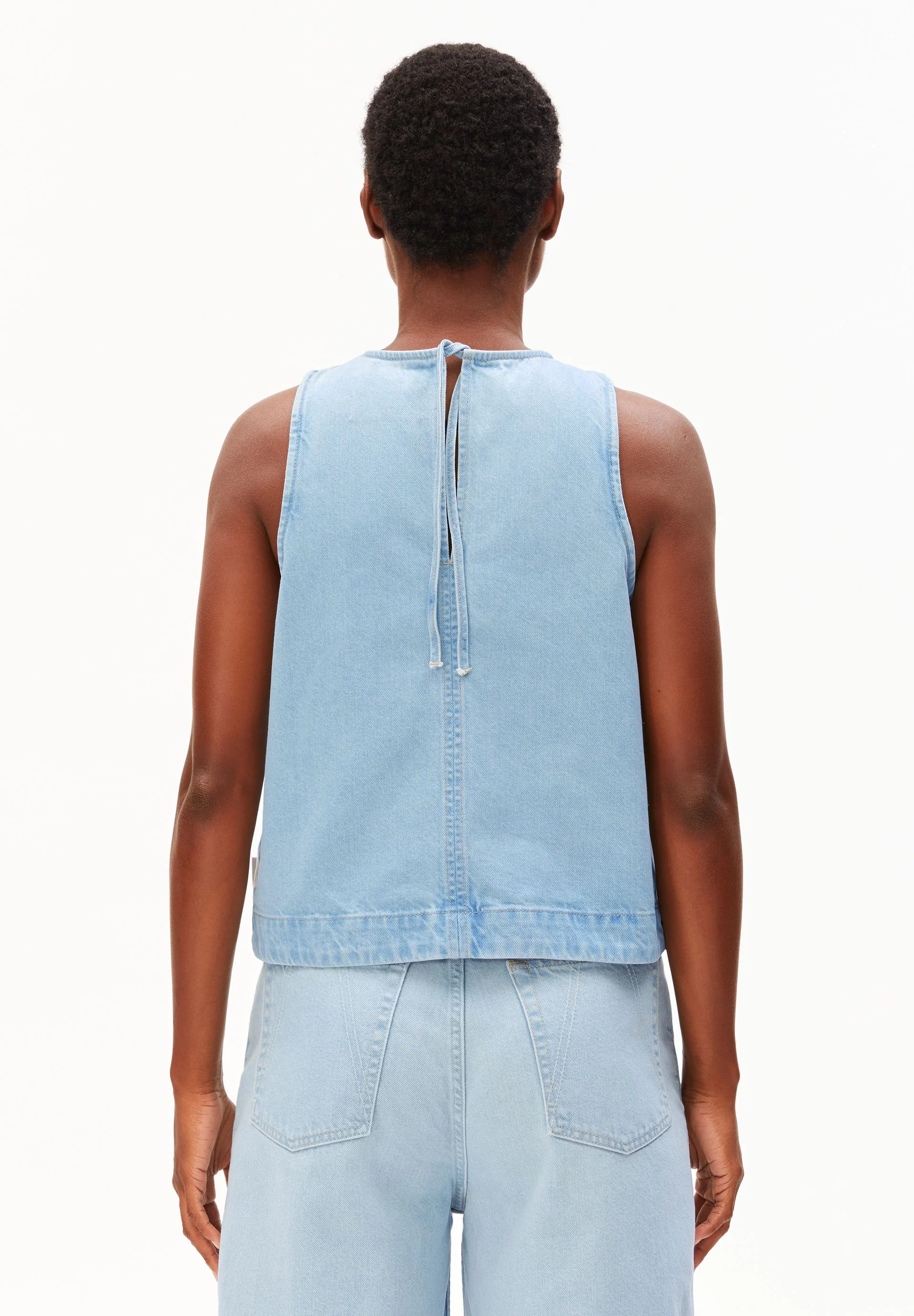 KURZÄRMLIGES JEANS-TOP | barrea - Image 2