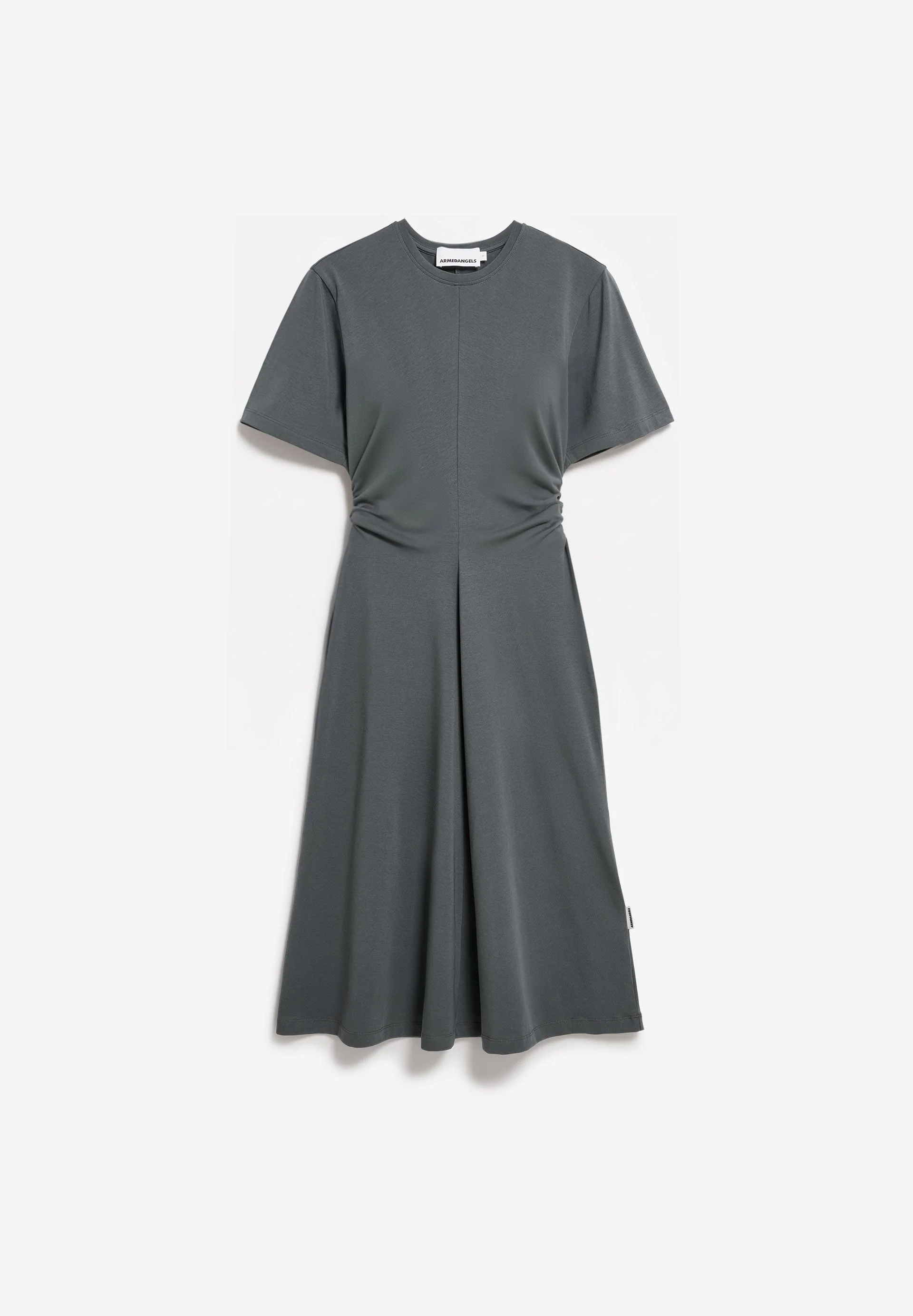 KURZÄRMLIGES JERSEY-MIDI-KLEID | space steel - Image 7