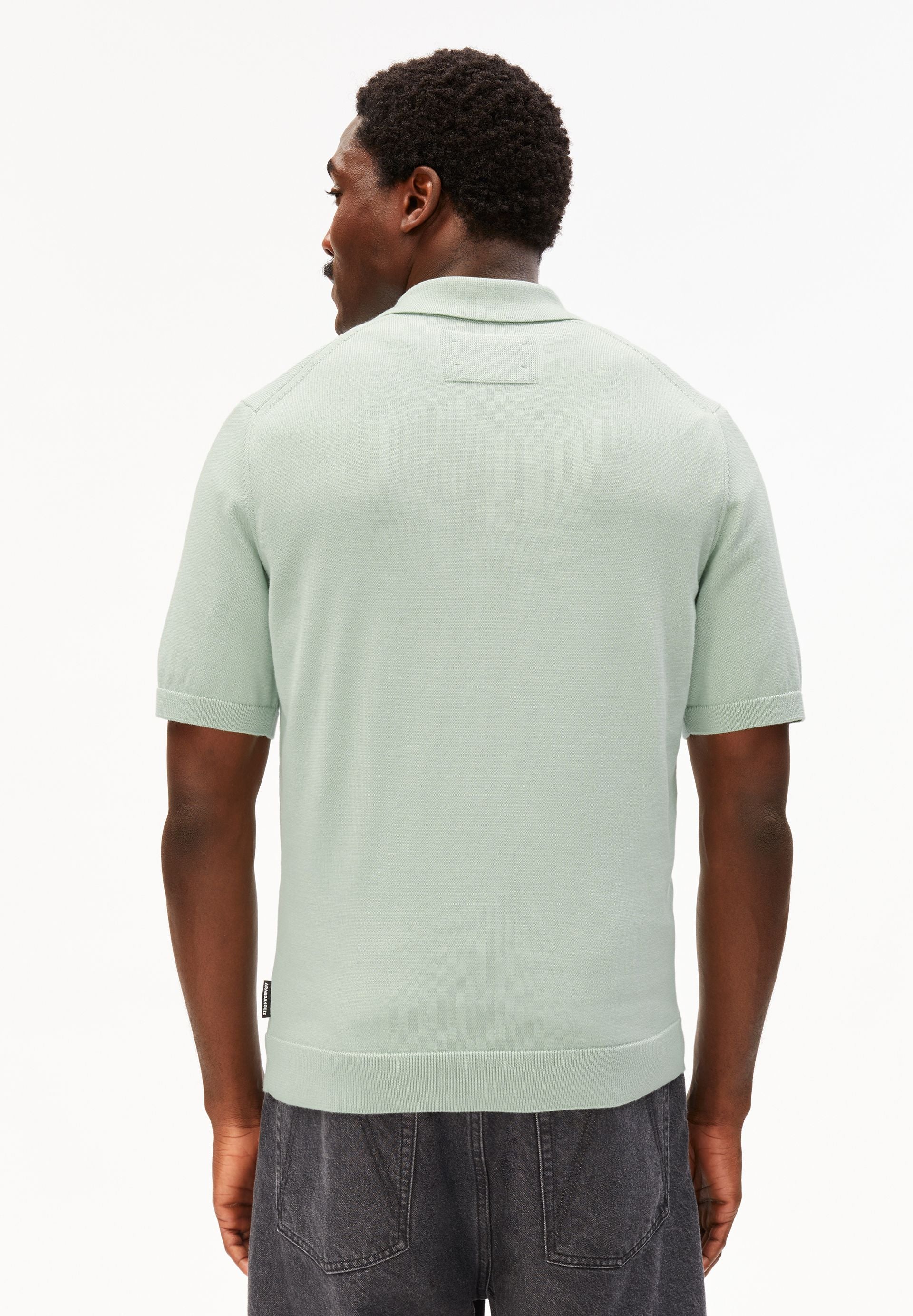 KURZÄRMLIGES STRICKPOLOSHIRT | foam - Image 2