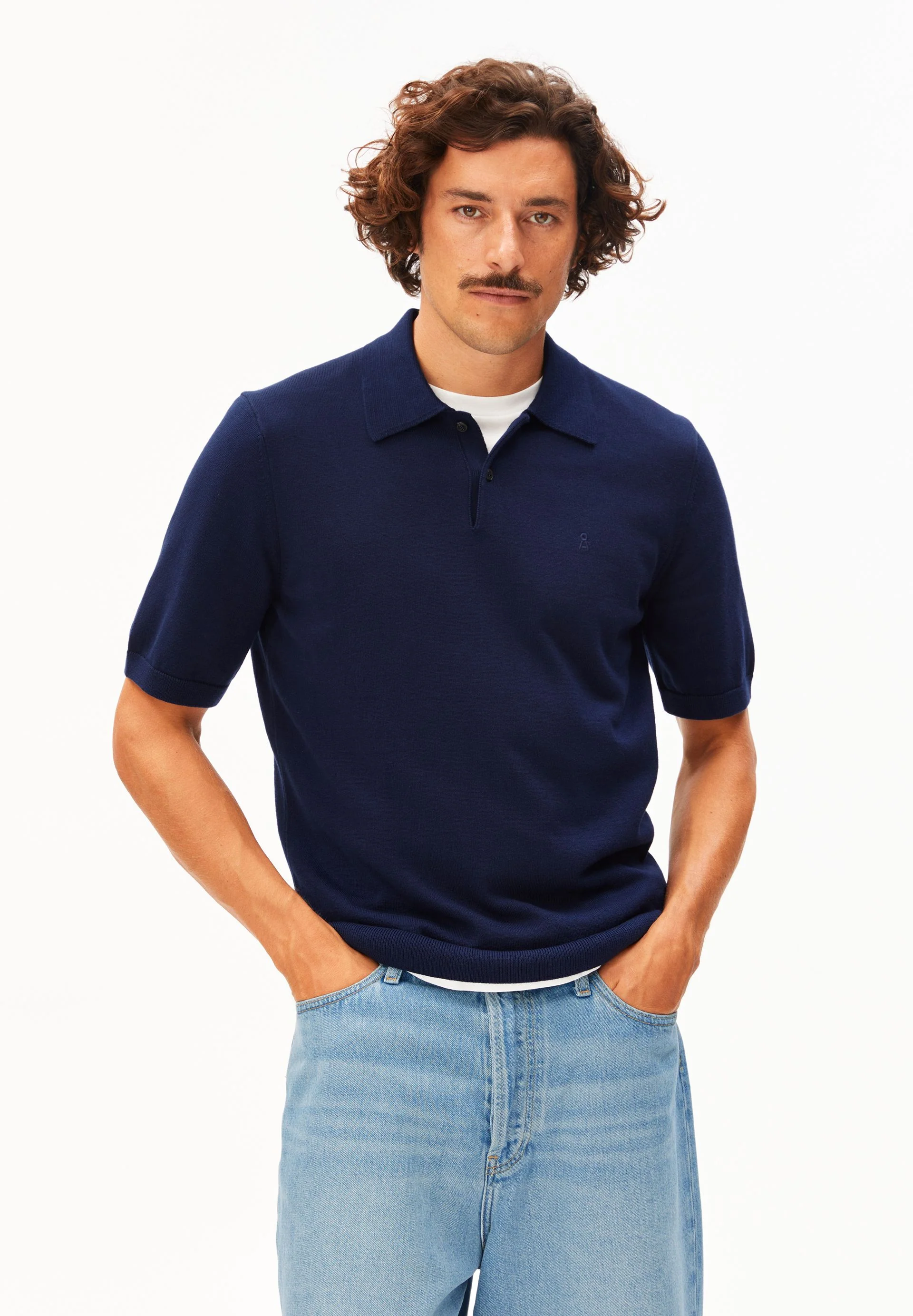 KURZÄRMLIGES STRICKPOLOSHIRT - Image 2