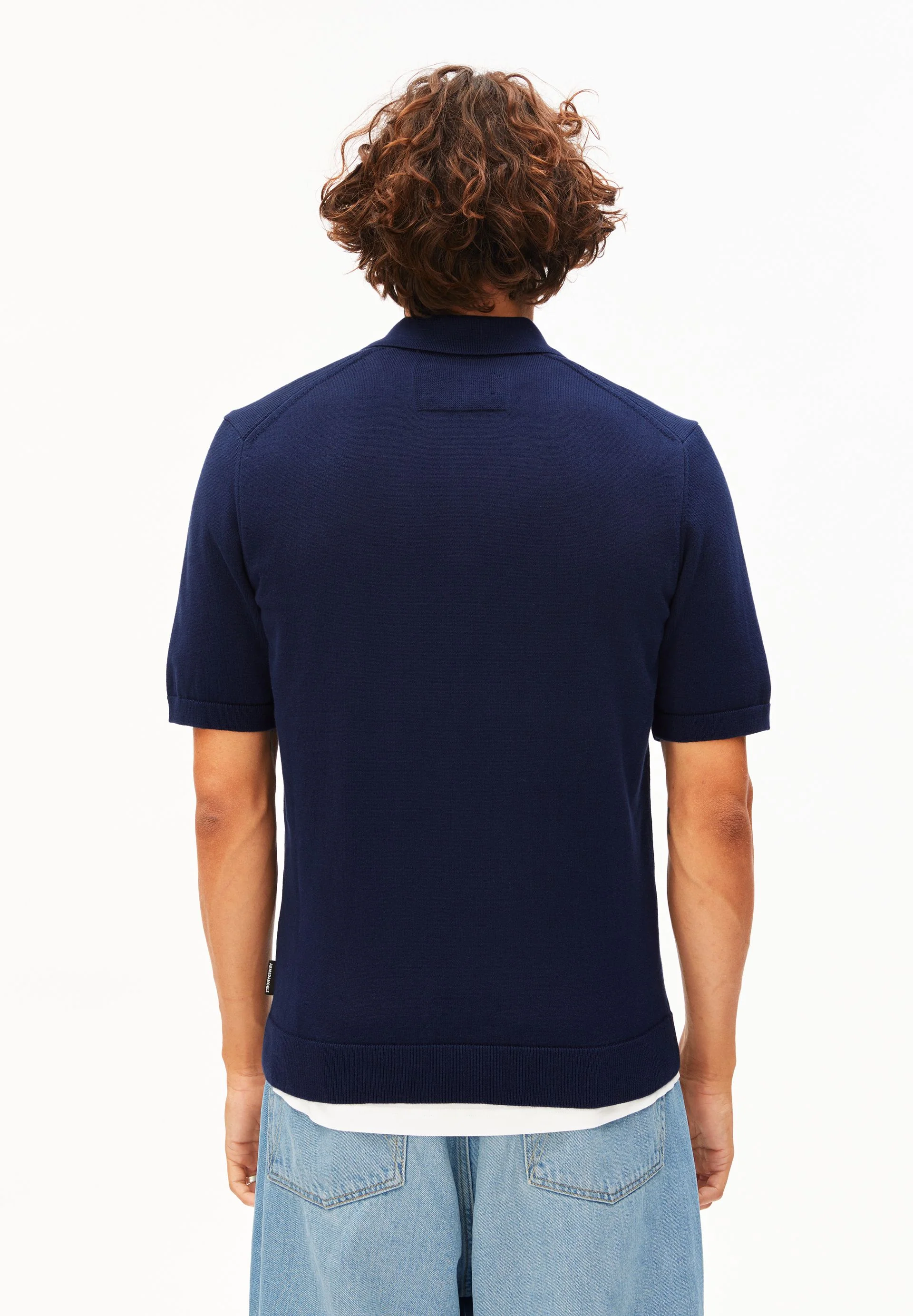 KURZÄRMLIGES STRICKPOLOSHIRT | tinted navy - Image 2
