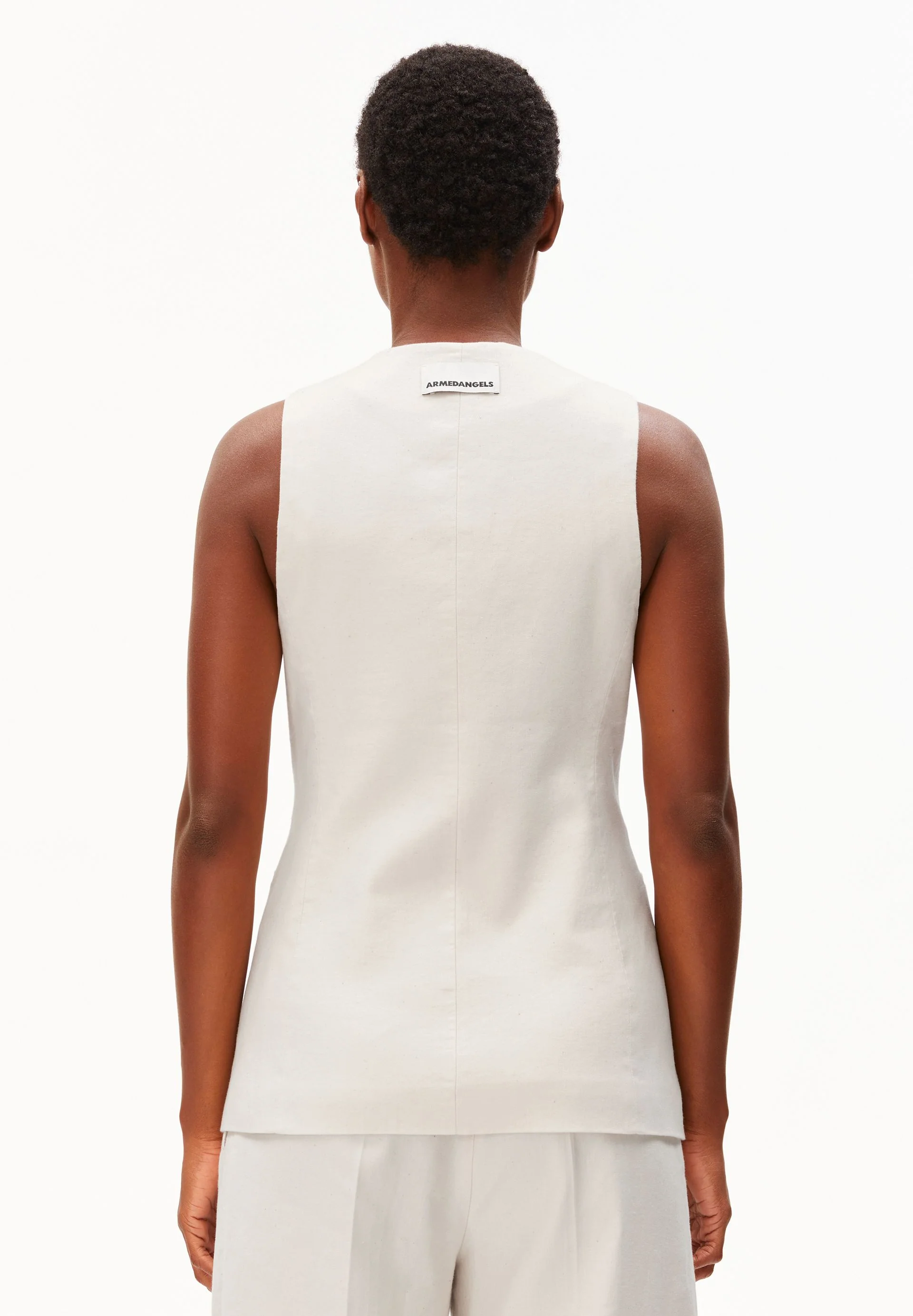 LANGE LEINEN-MIX WESTE | undyed - Image 2