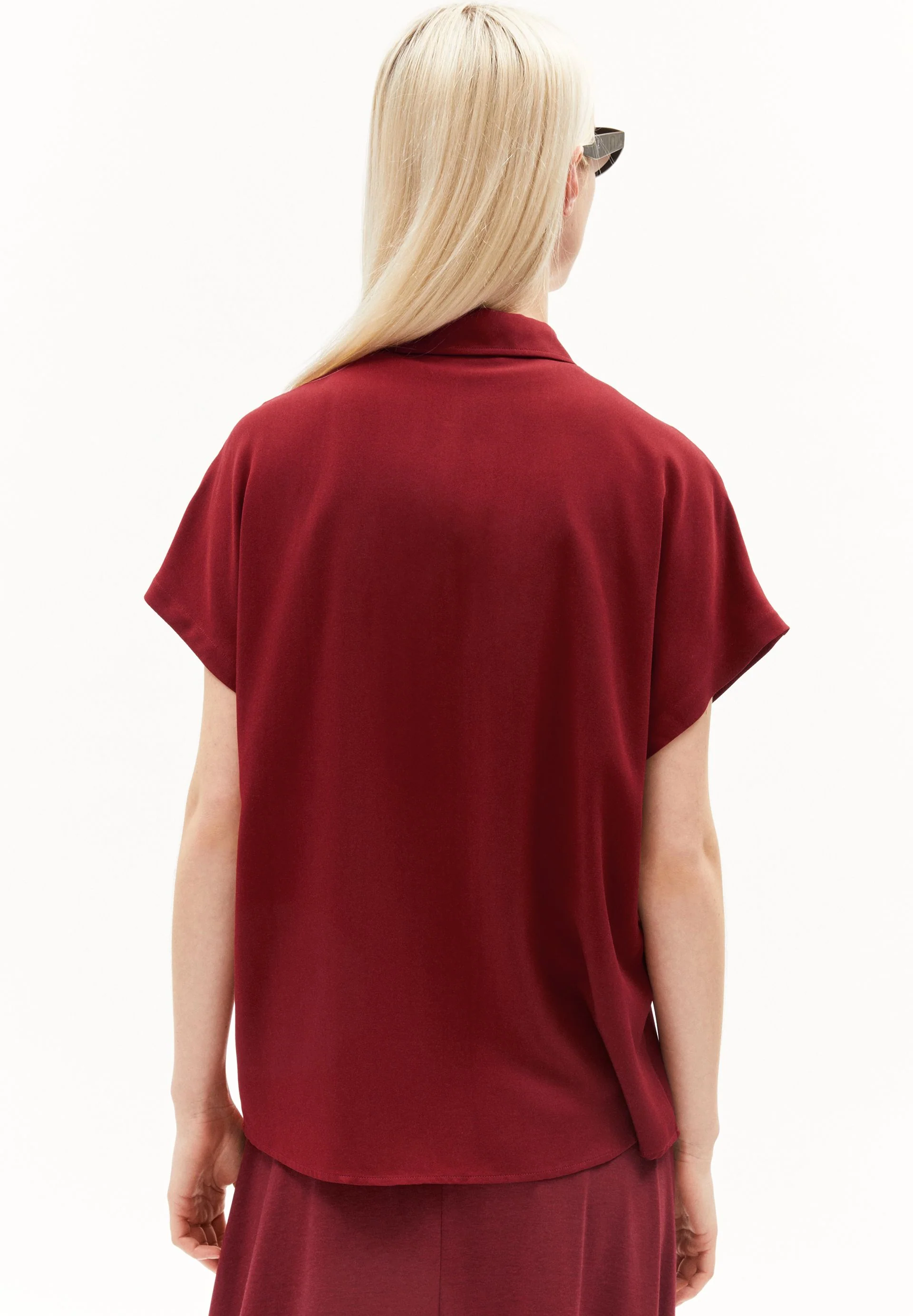 LARISAANA BLUSE | dark crimson - Image 2