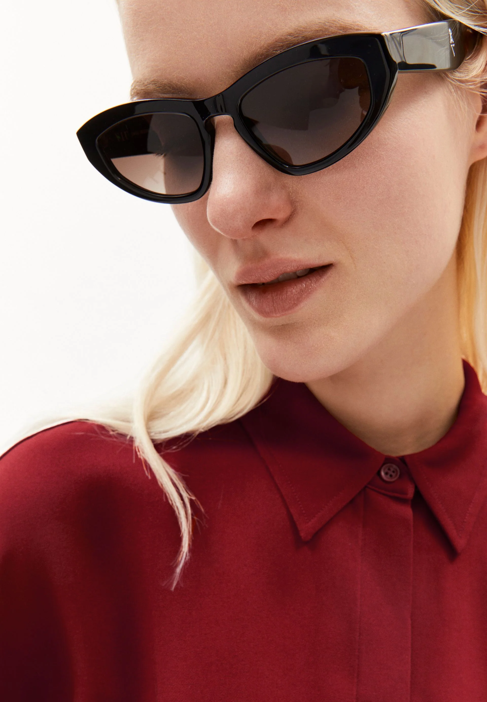 LARISAANA BLUSE | dark crimson - Image 3