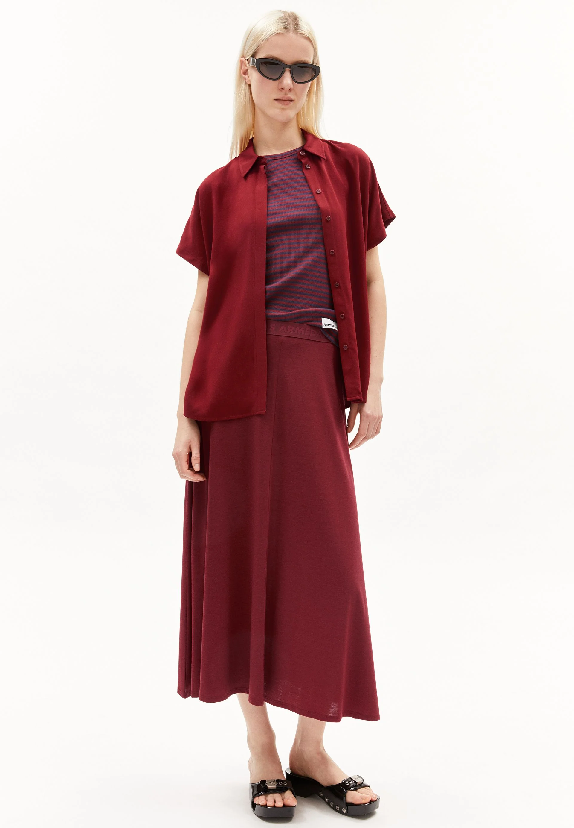 LARISAANA BLUSE | dark crimson - Image 5
