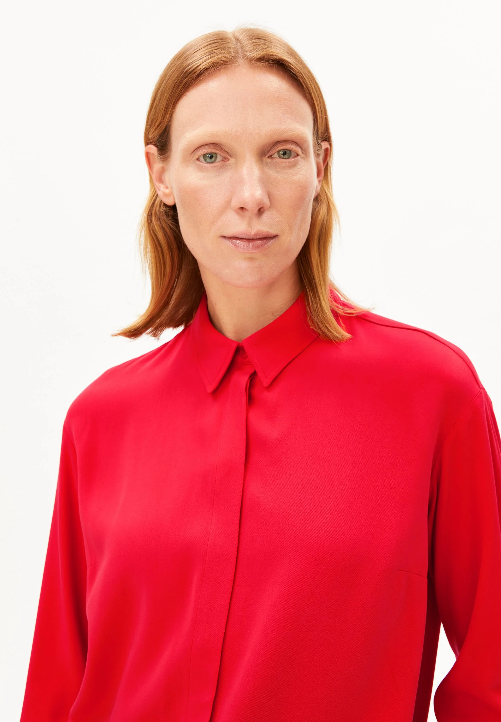 LARISAANA LANGARMBLUSE | mars red - Image 3
