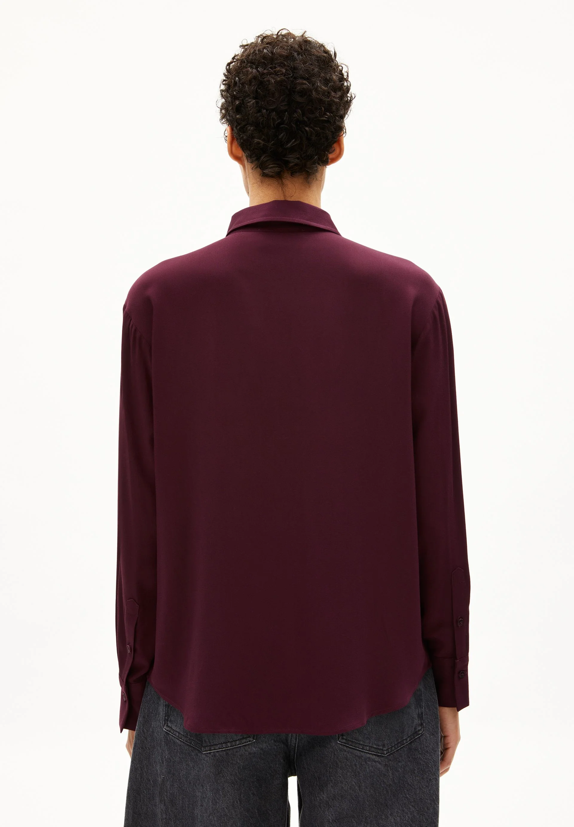 LARISAANA LANGARMBLUSE | dark cranberry - Image 2