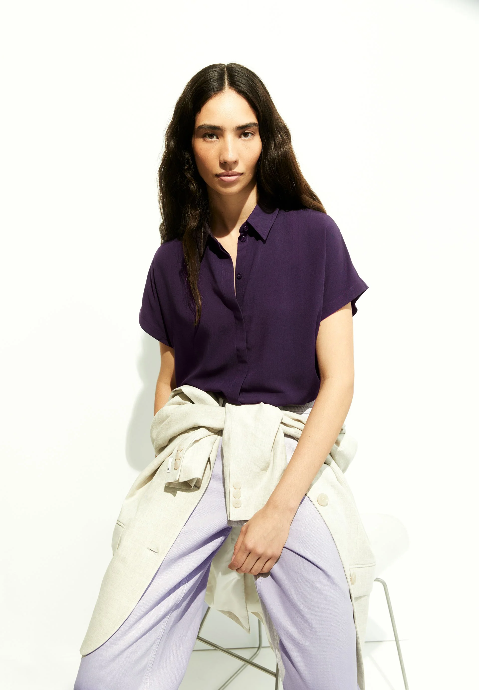 LARISAANA BLUSE | vivid violet - Image 4
