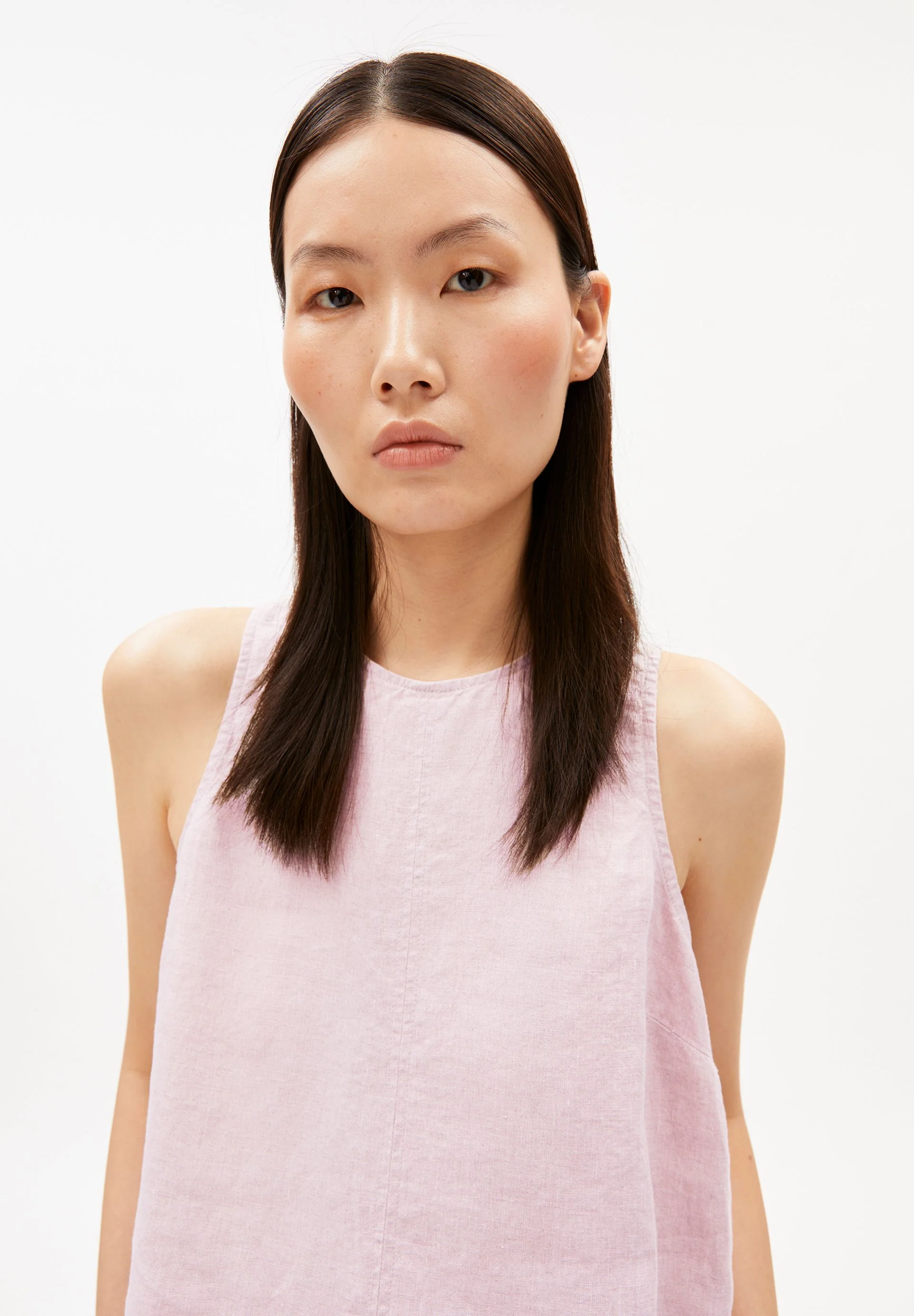 LEINEN BLUSEN-TOP | pink mist - Image 3