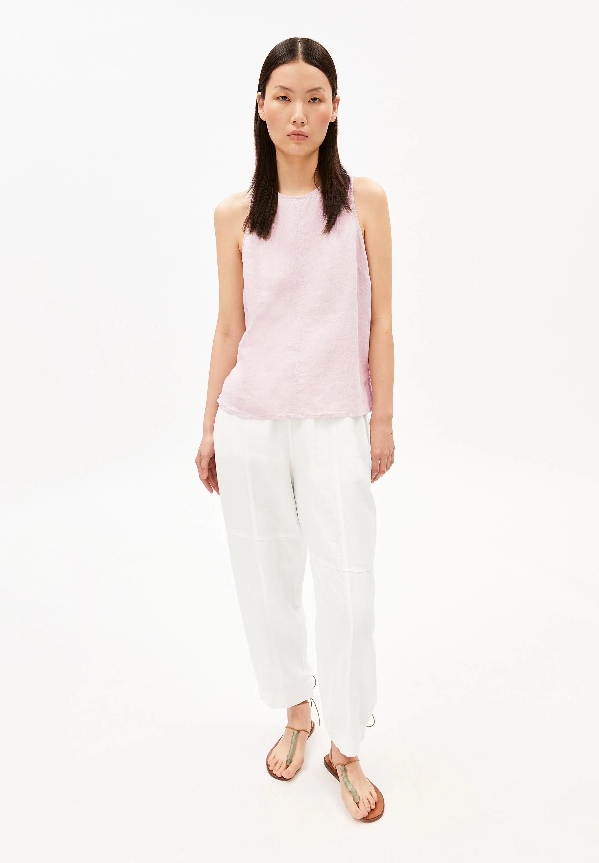 LEINEN BLUSEN-TOP | pink mist - Image 5
