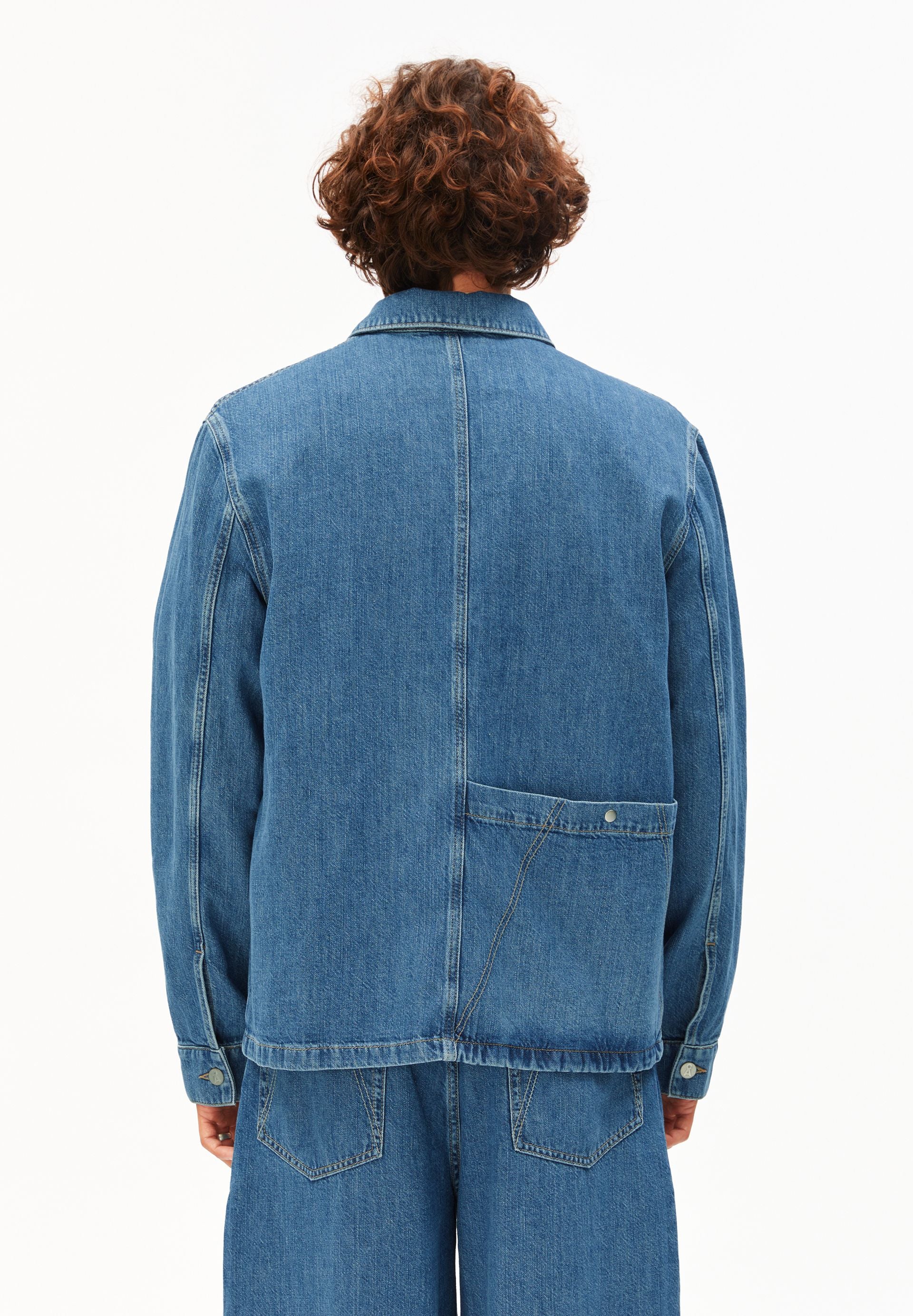 LEINEN-MIX JEANSJACKE | sea salt - Image 2