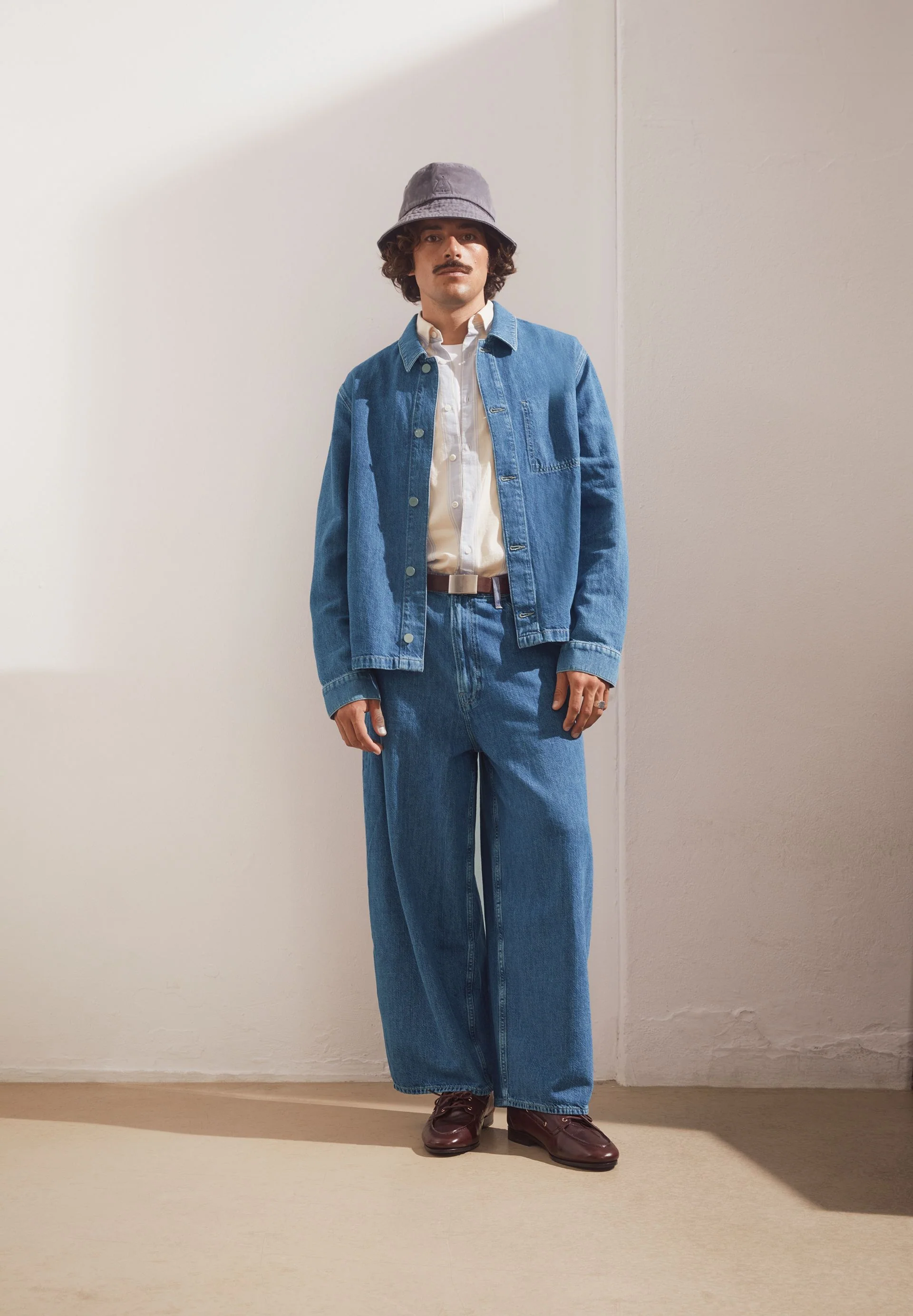 LEINEN-MIX JEANSJACKE | sea salt - Image 4
