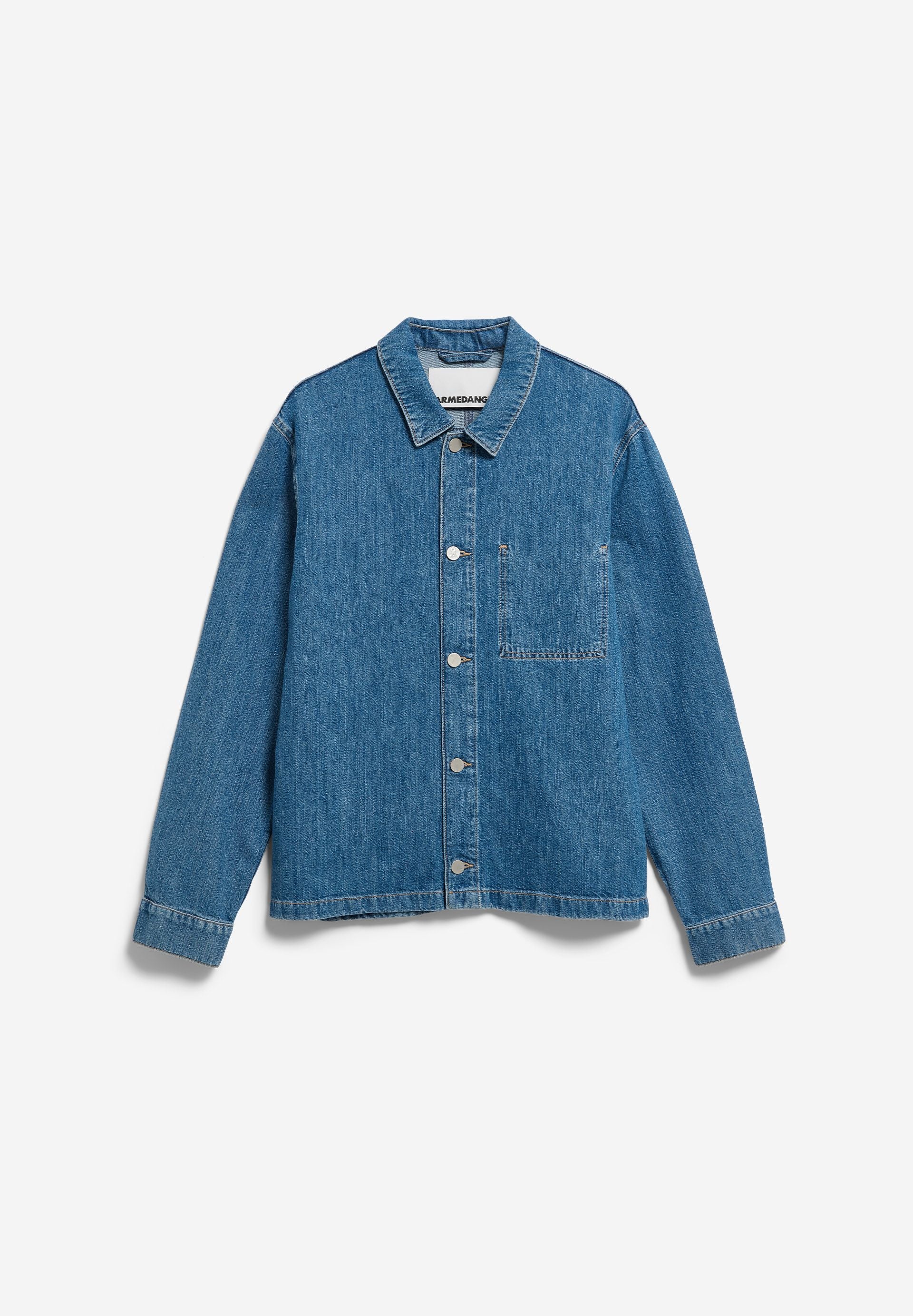 LEINEN-MIX JEANSJACKE | sea salt - Image 6