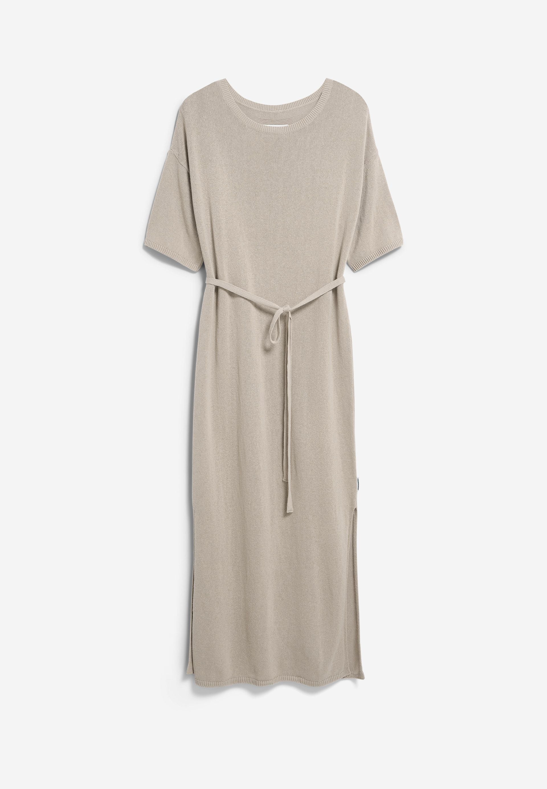 LEINEN-MIX MAXI-STRICKKLEID | sandstone - Image 6
