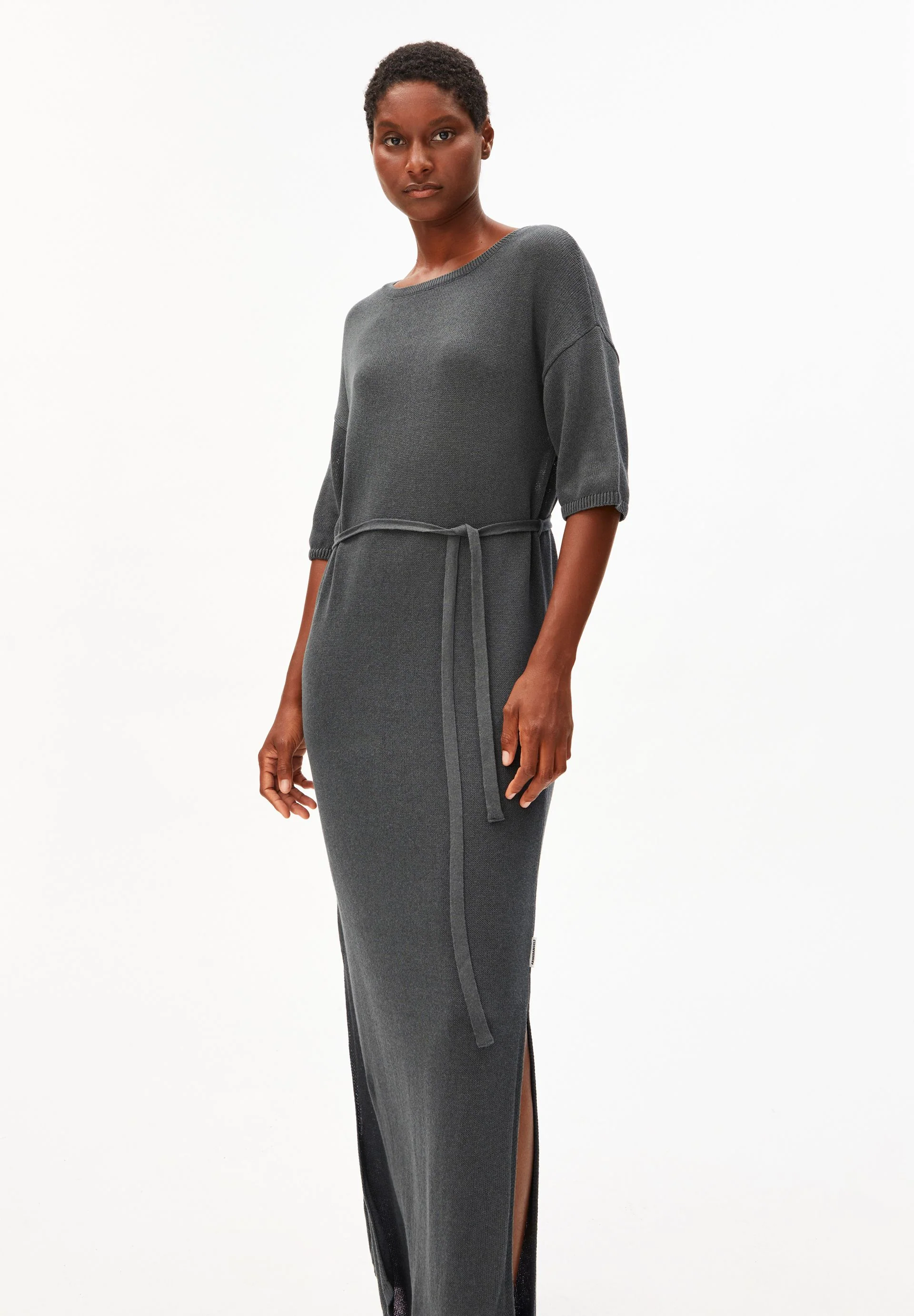LEINEN-MIX MAXI-STRICKKLEID - Image 2