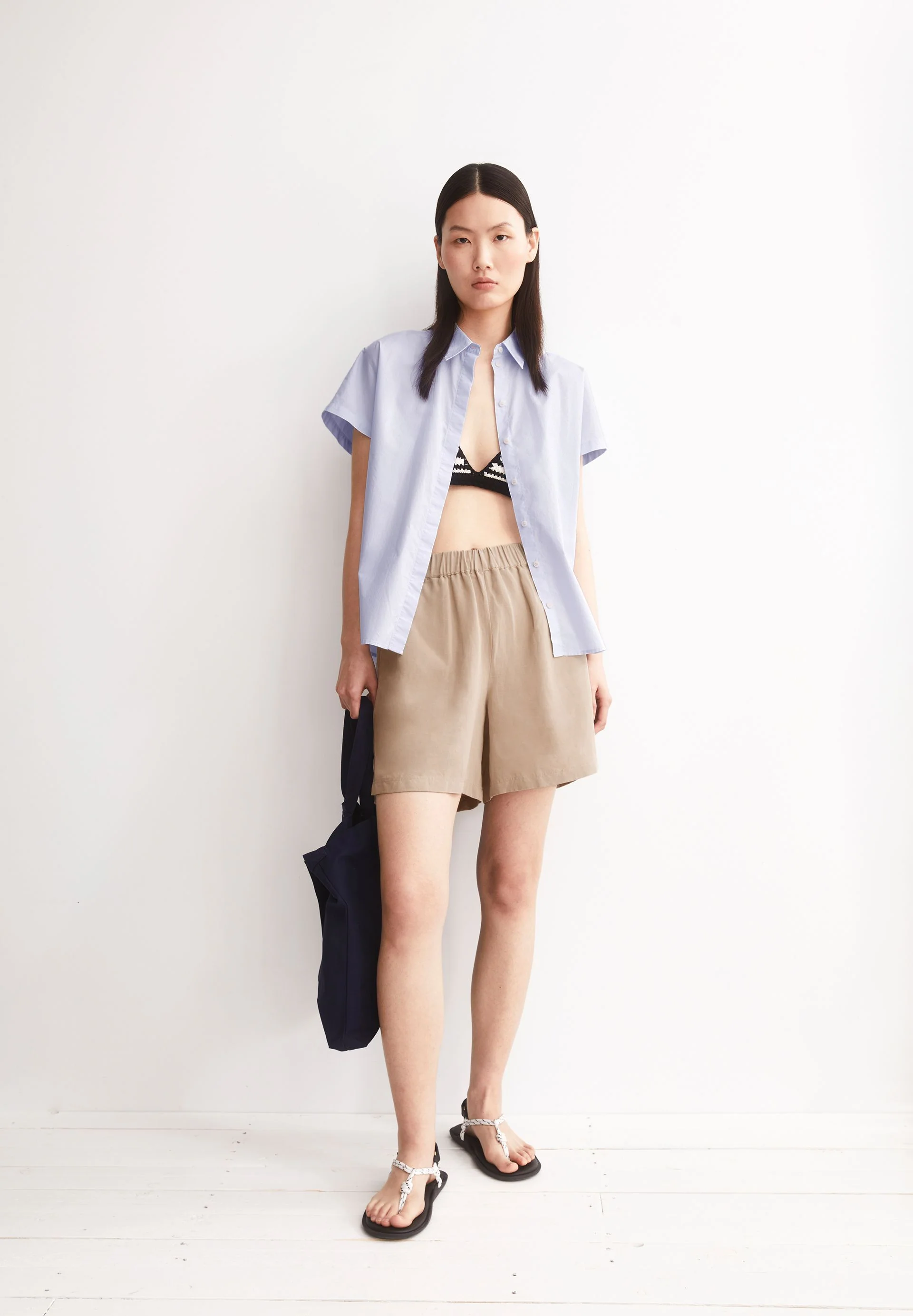 LEINEN-MIX PULL-ON SHORTS | sandstone - Image 4
