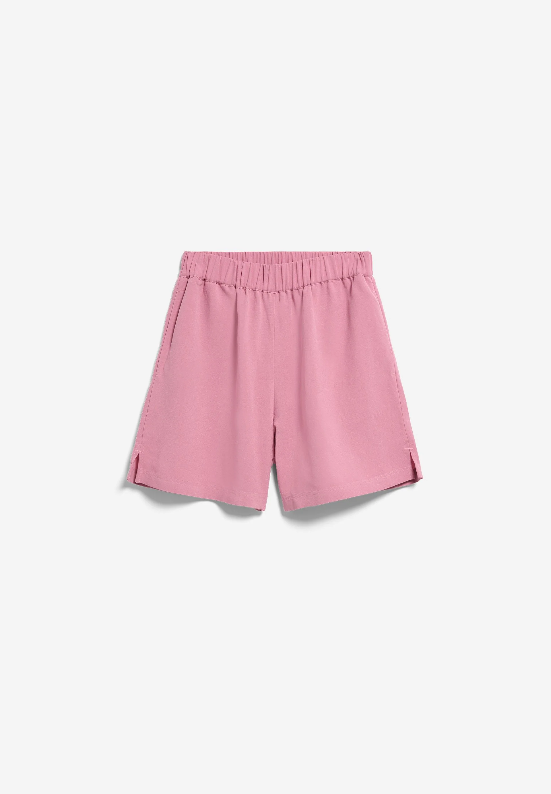 LEINEN-MIX PULL-ON SHORTS | washed berry - Image 6