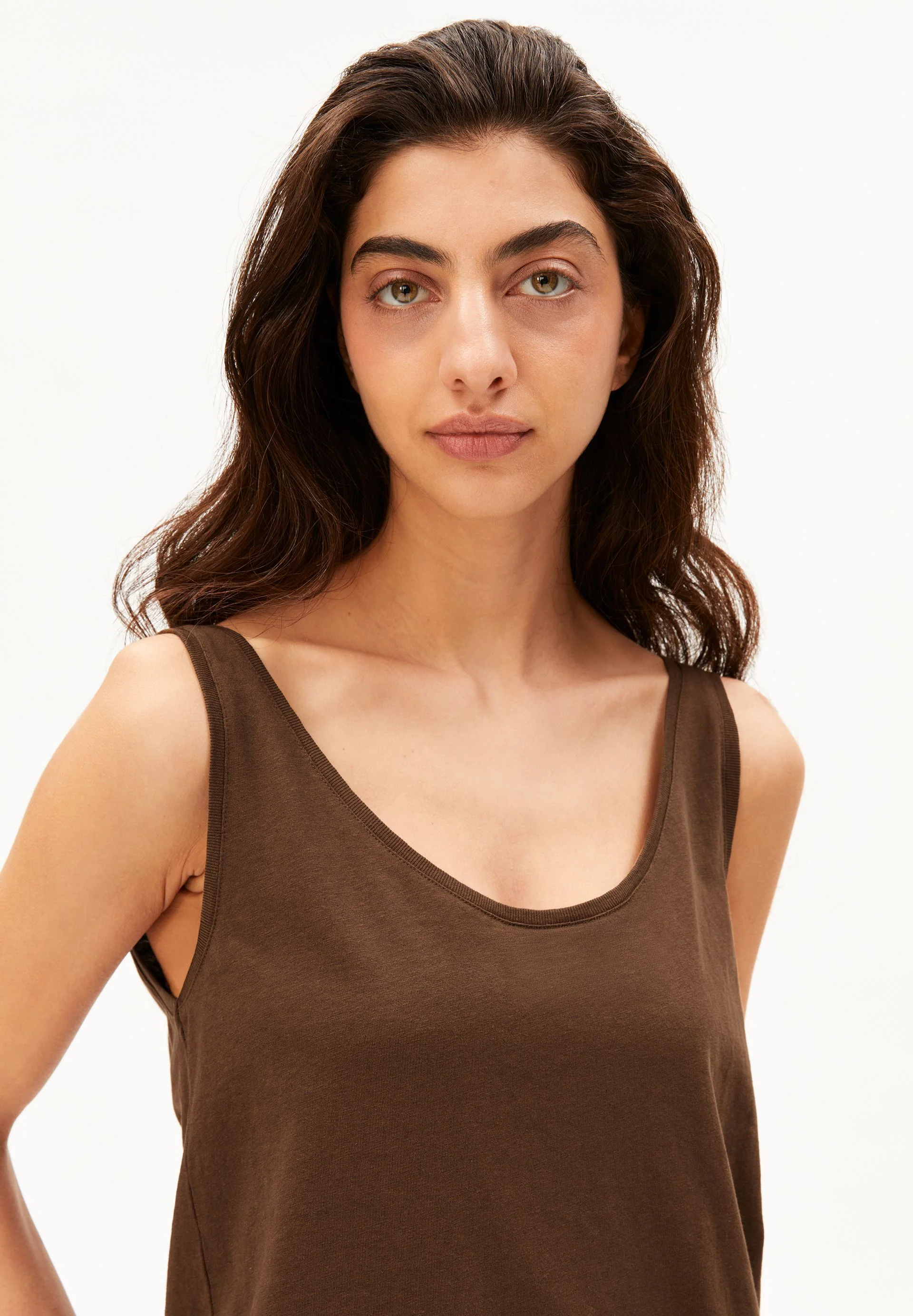 LEINEN-MIX TOP | dried palm - Image 3