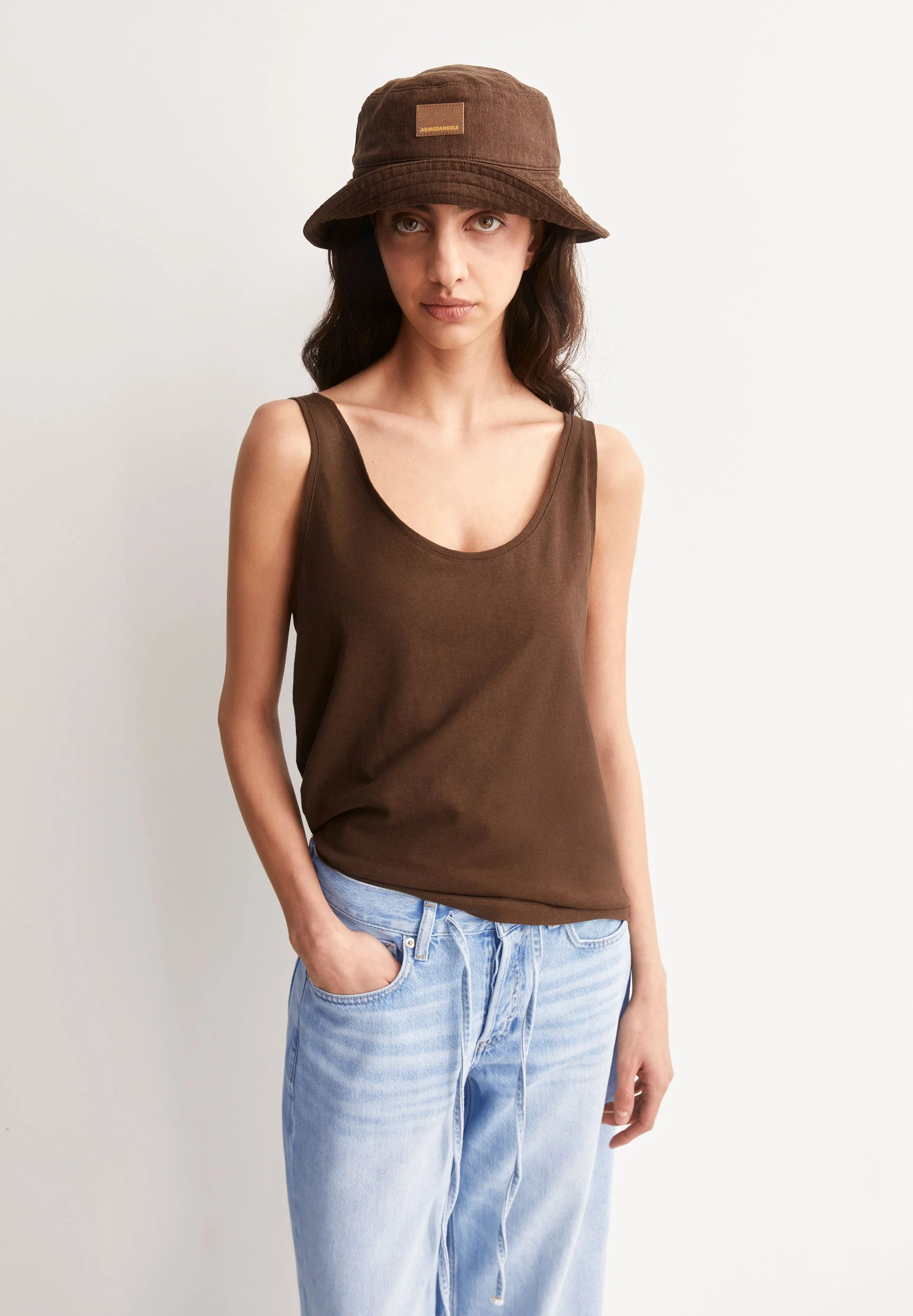 LEINEN-MIX TOP | dried palm - Image 4