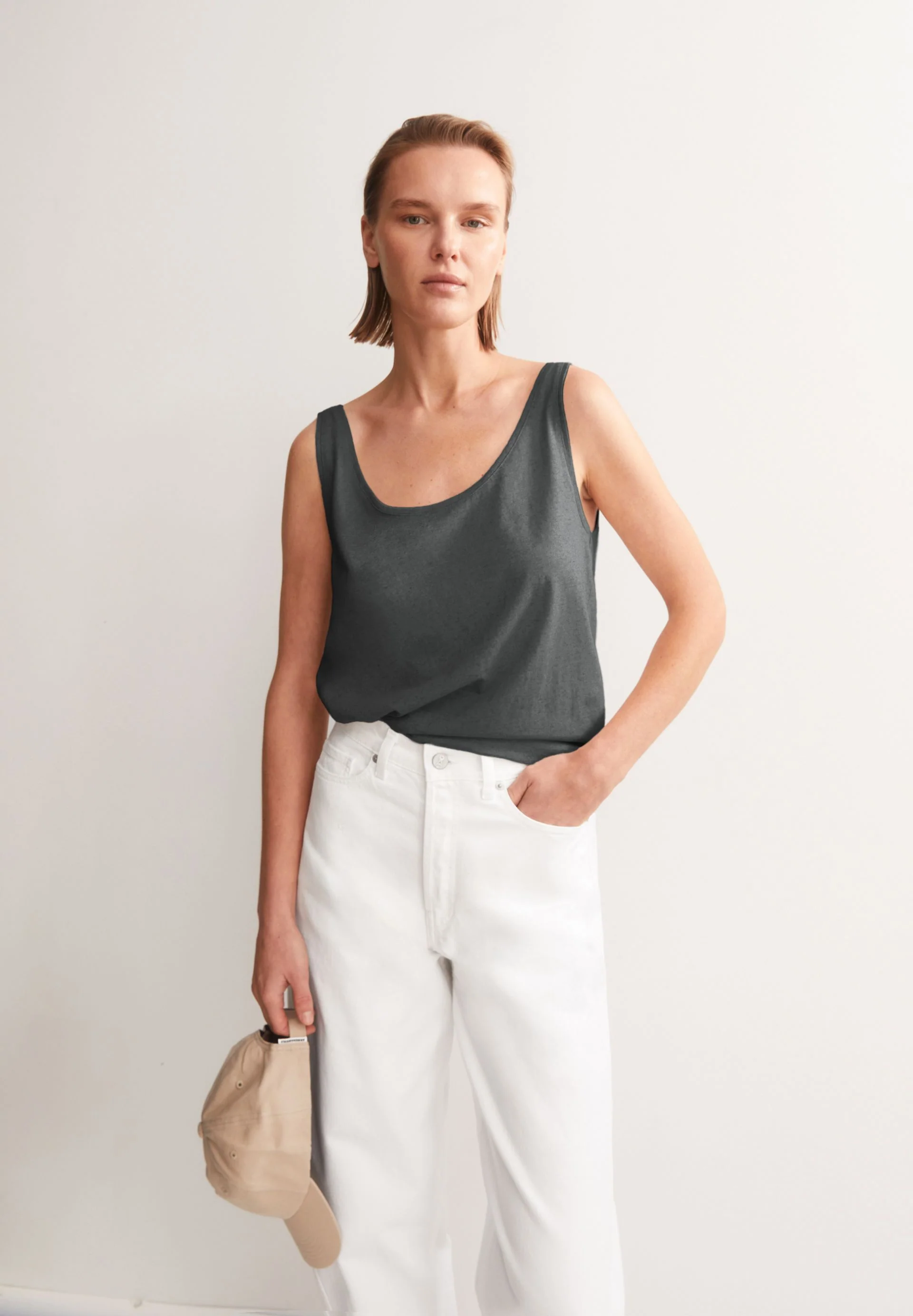 LEINEN-MIX TOP | space steel - Image 4