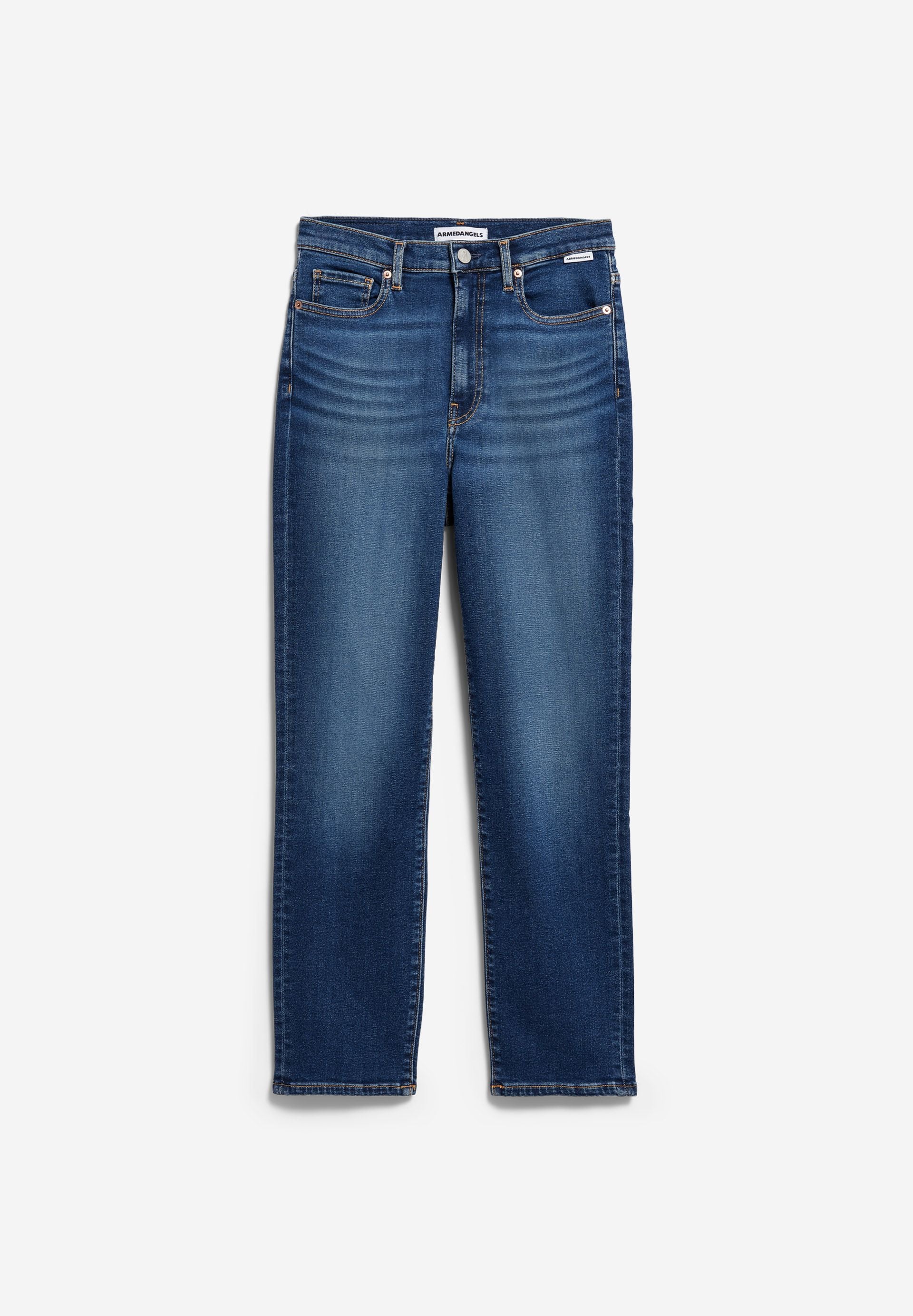 LEJAANI HIGH WAIST SLIM JEANS | dk indigo - Image 7
