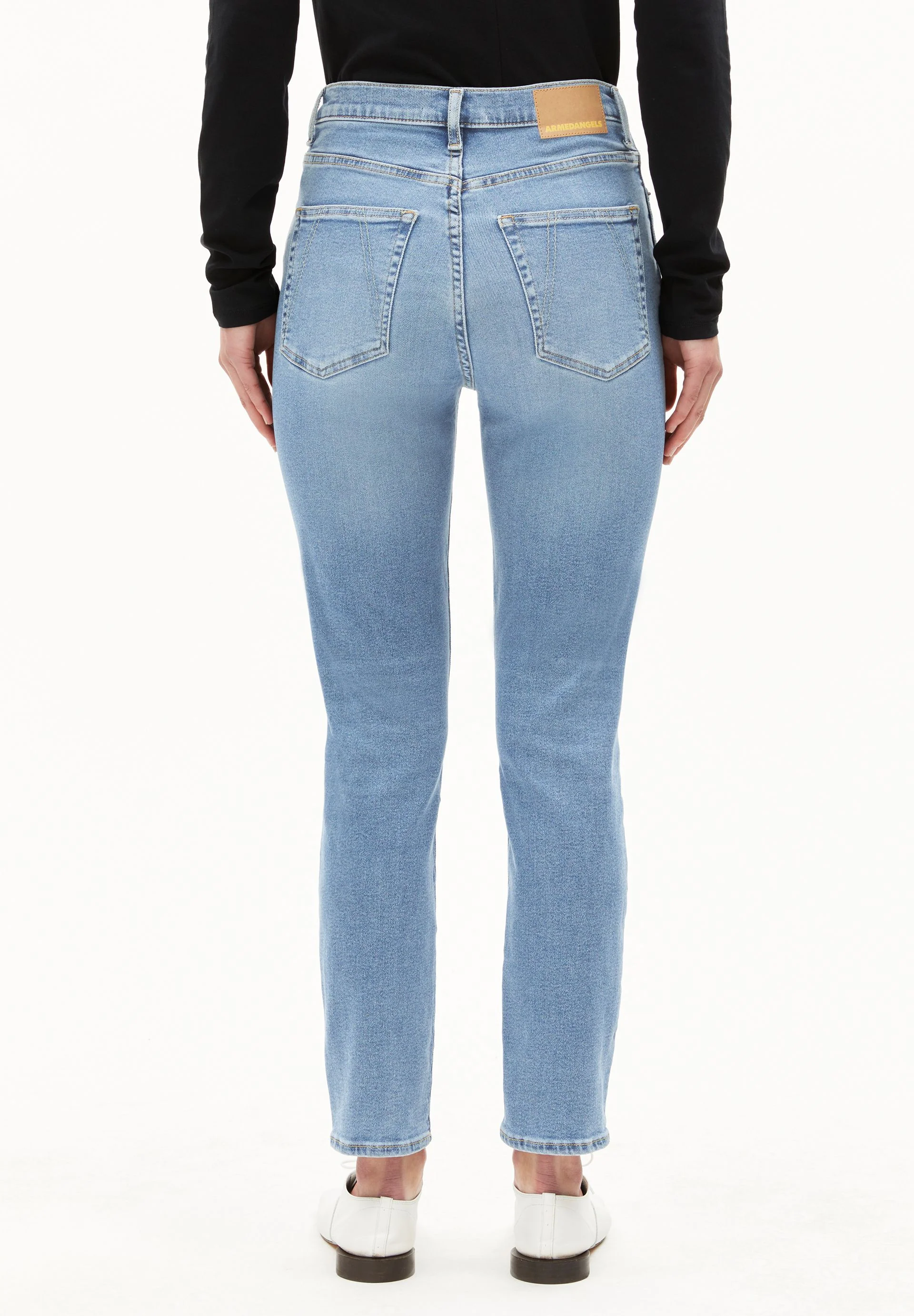 LEJAANI HIGH WAIST SLIM JEANS | dove - Image 2