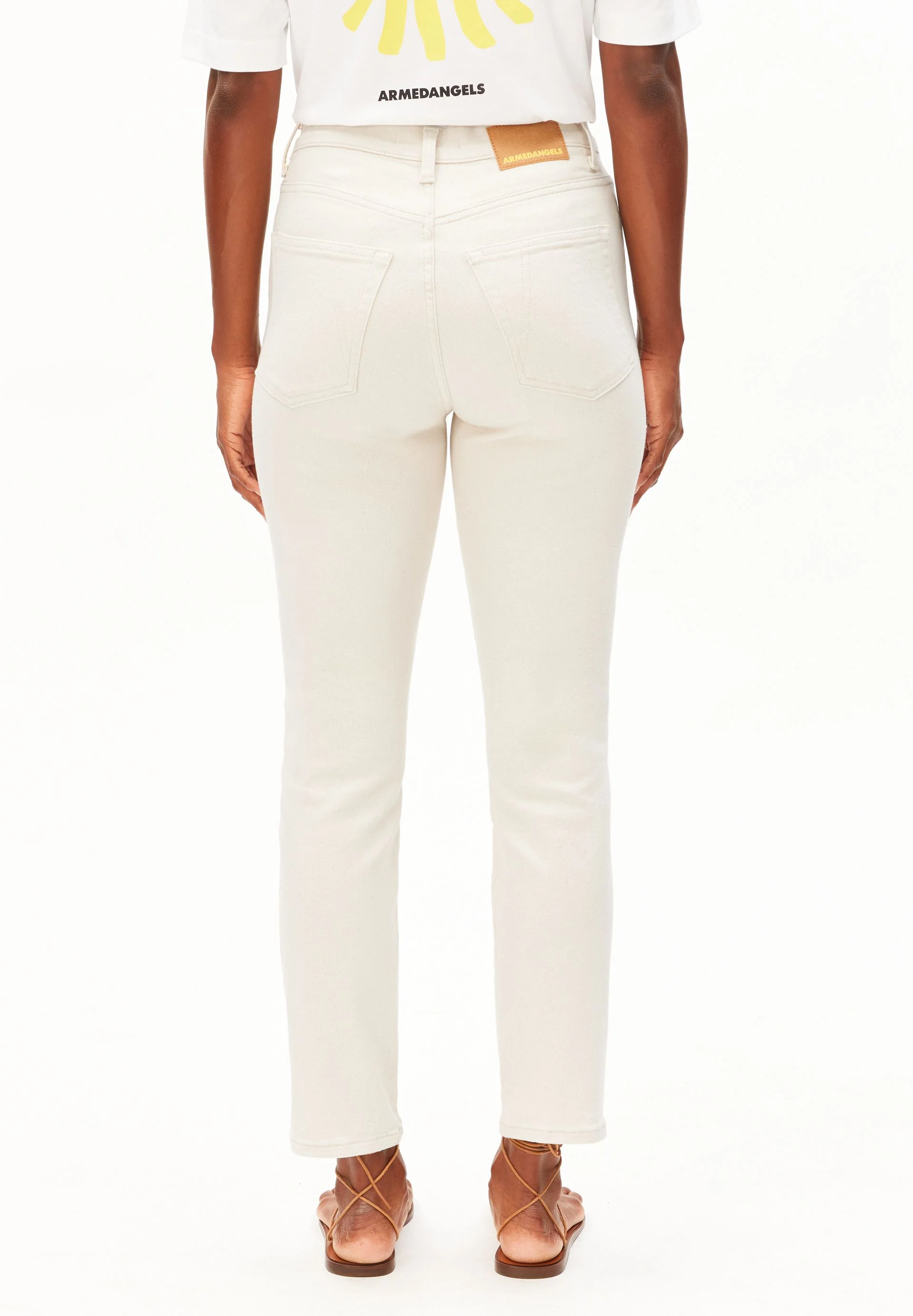 LEJAANI HIGH WAIST SLIM JEANS | undyed - Image 2