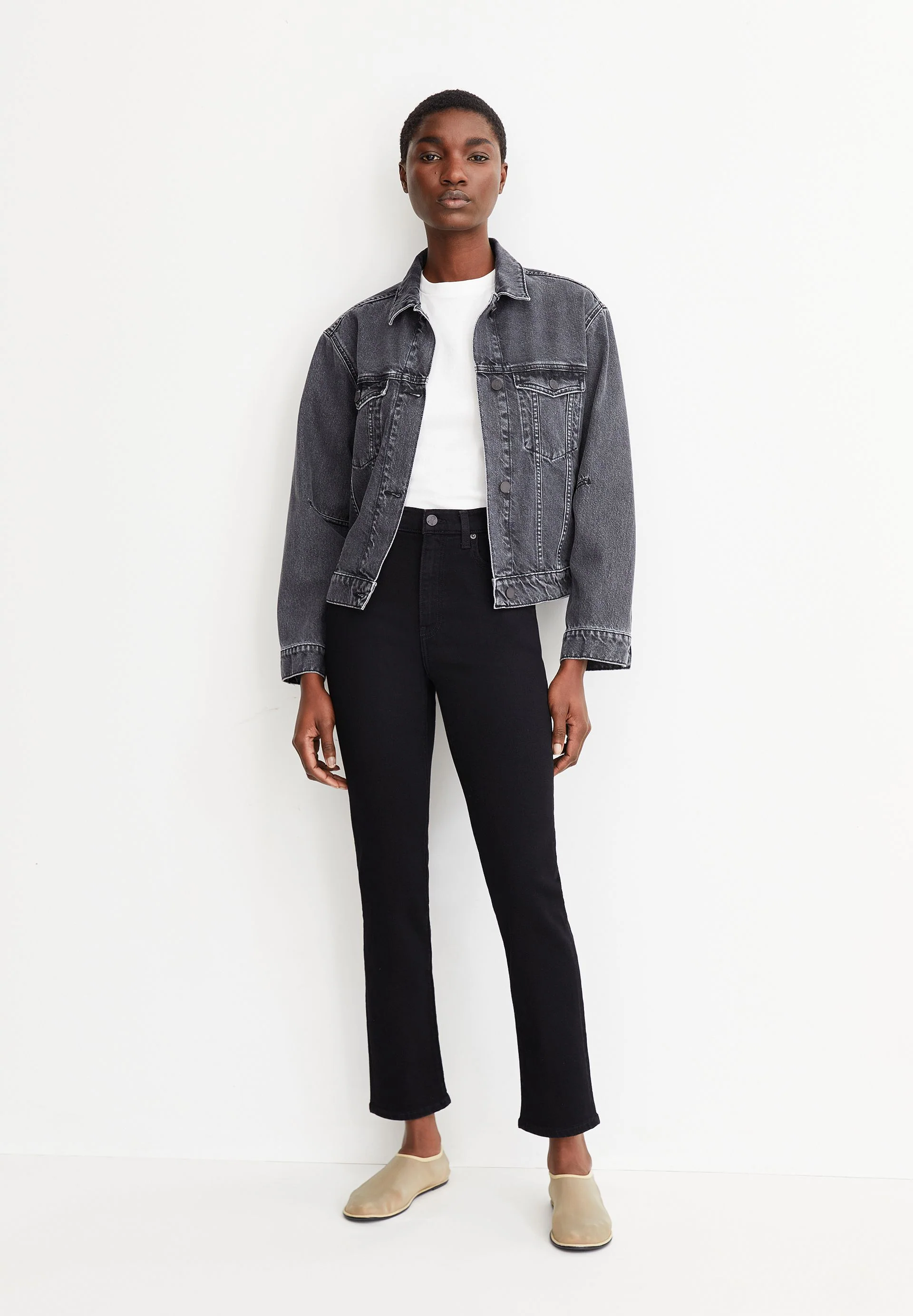LEJAANI HIGH WAIST SLIM JEANS | rinse black - Image 4
