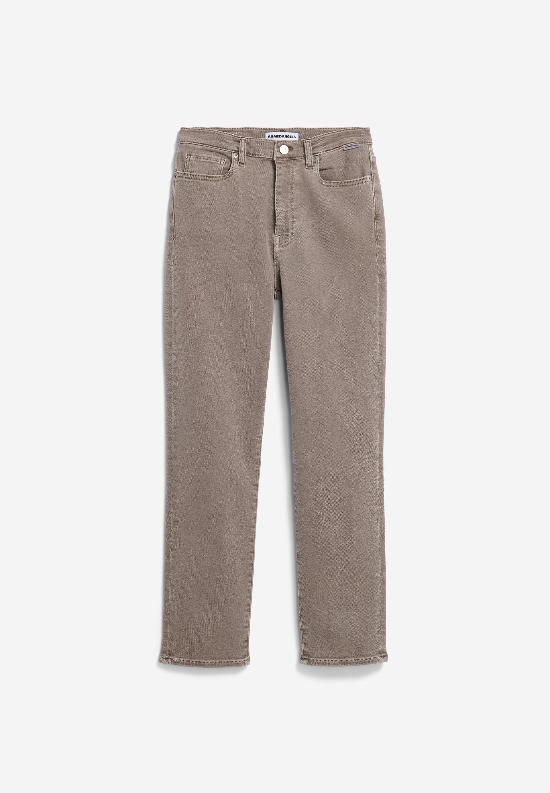 LEJAANI HIGH WAIST SLIM JEANS | walnut cream - Image 7
