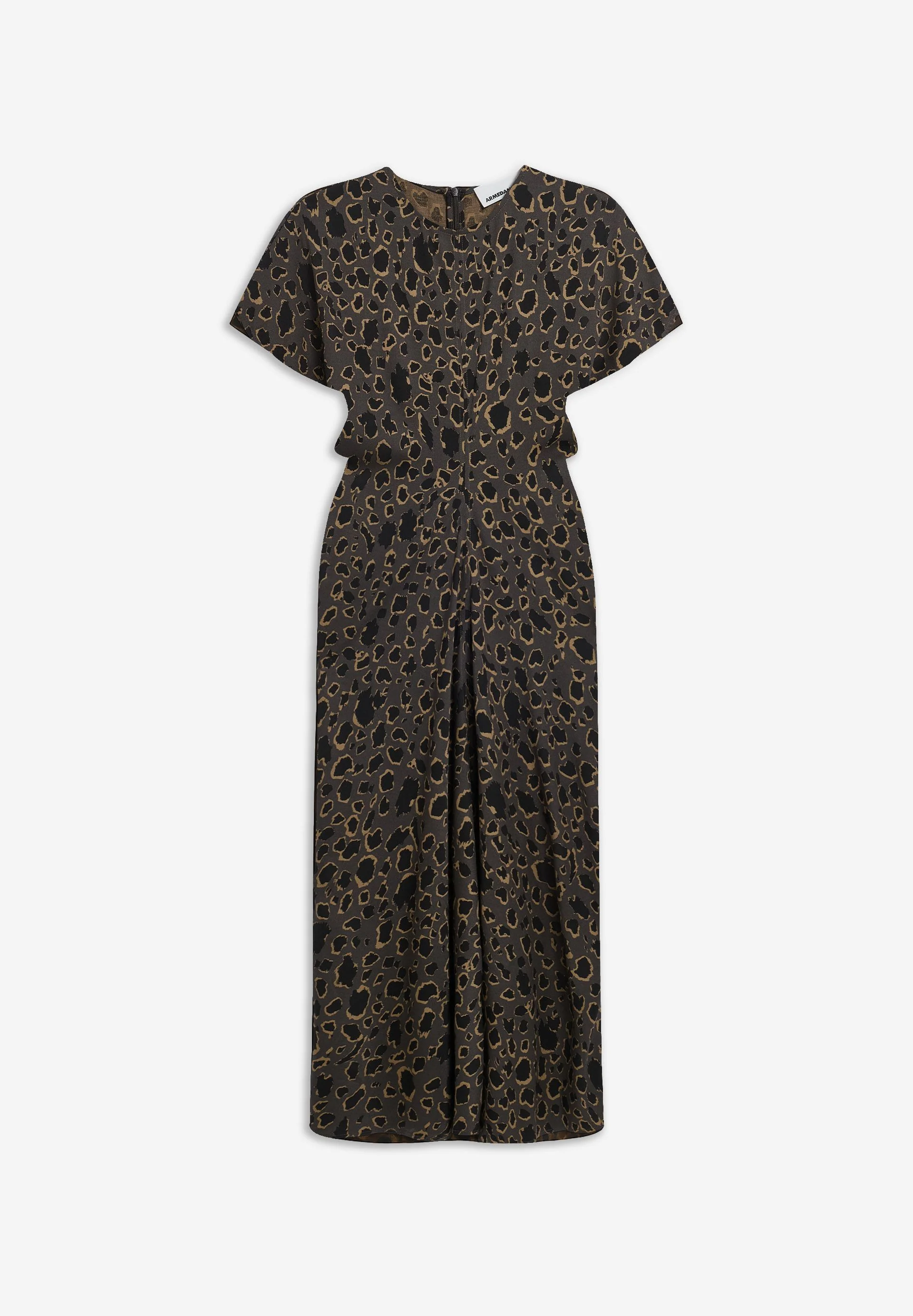 LEO-FLEDERMAUSÄRMEL MIDI-KLEID | dark steel-black - Image 6