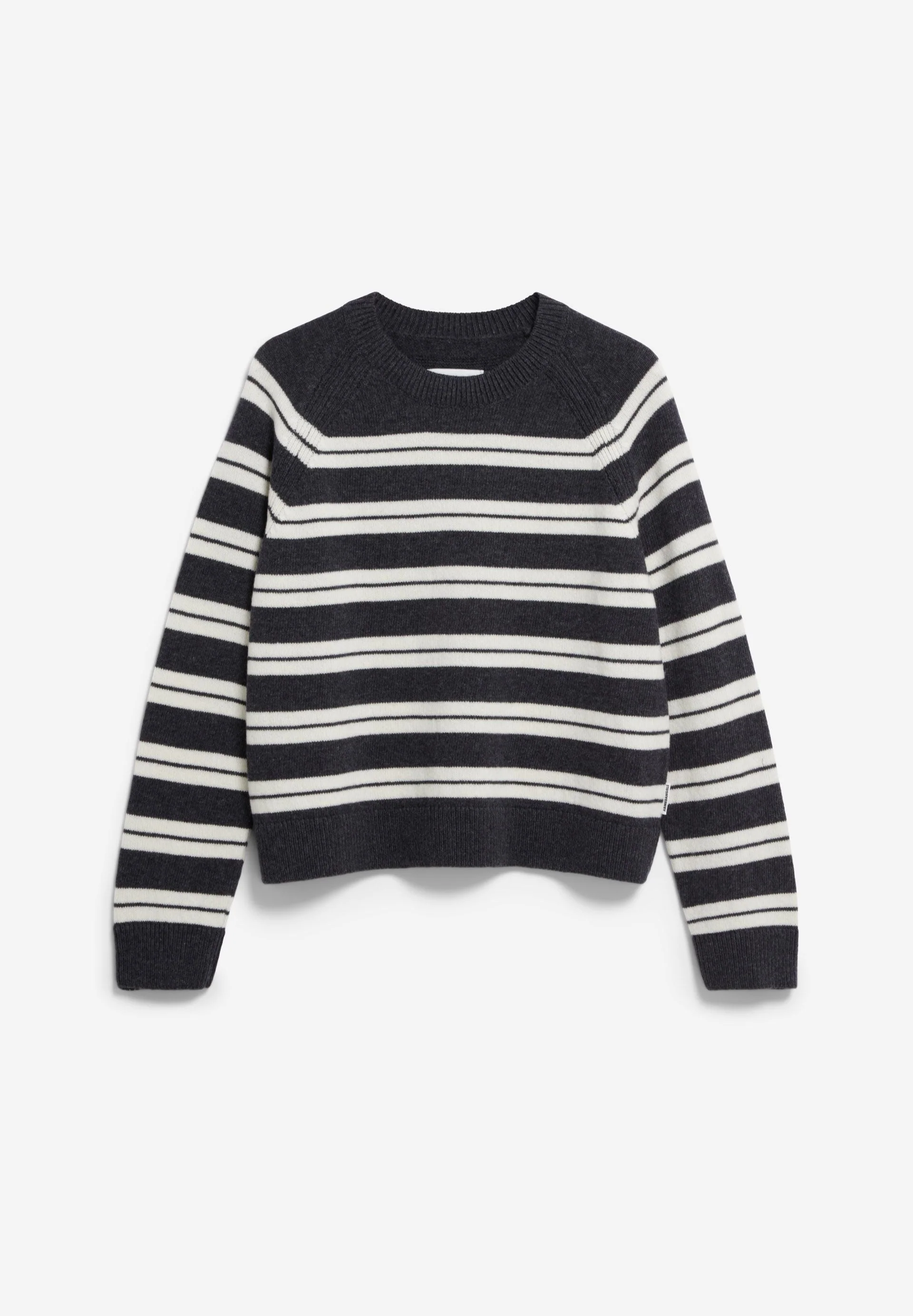 LILIRIAA FINE STRIPES STRICKPULLOVER | steel melange-oatmilk - Image 6
