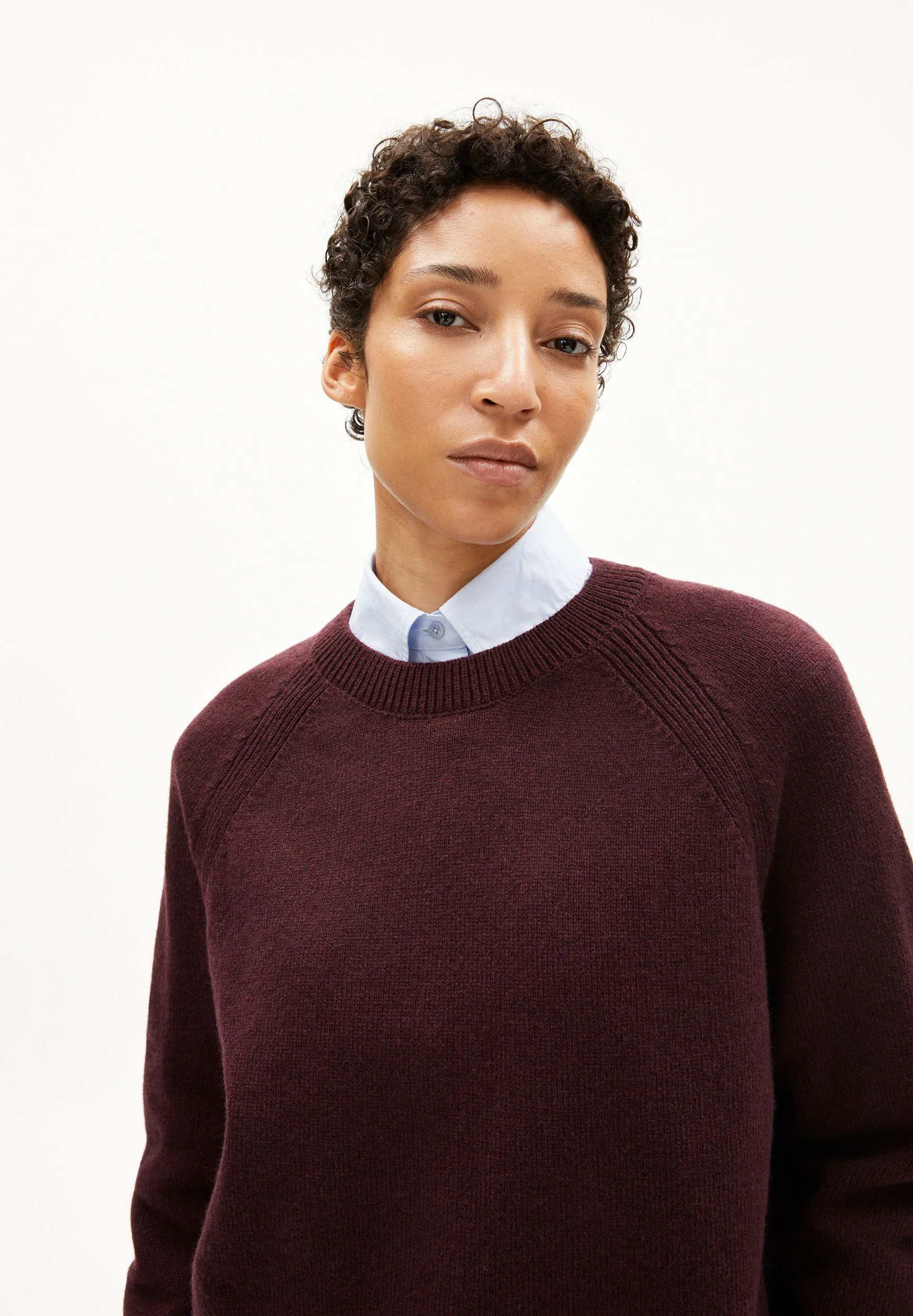 LILIRIAA REGLANA STRICKPULLOVER | dark cranberry - Image 3
