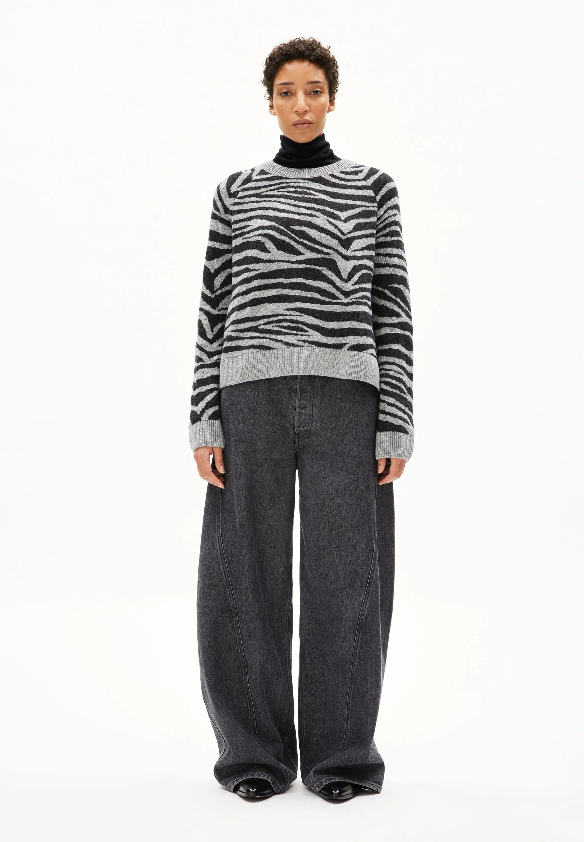 LILIRIAA ZEBRARAA STRICKPULLOVER | silver melange-steel melange - Image 5