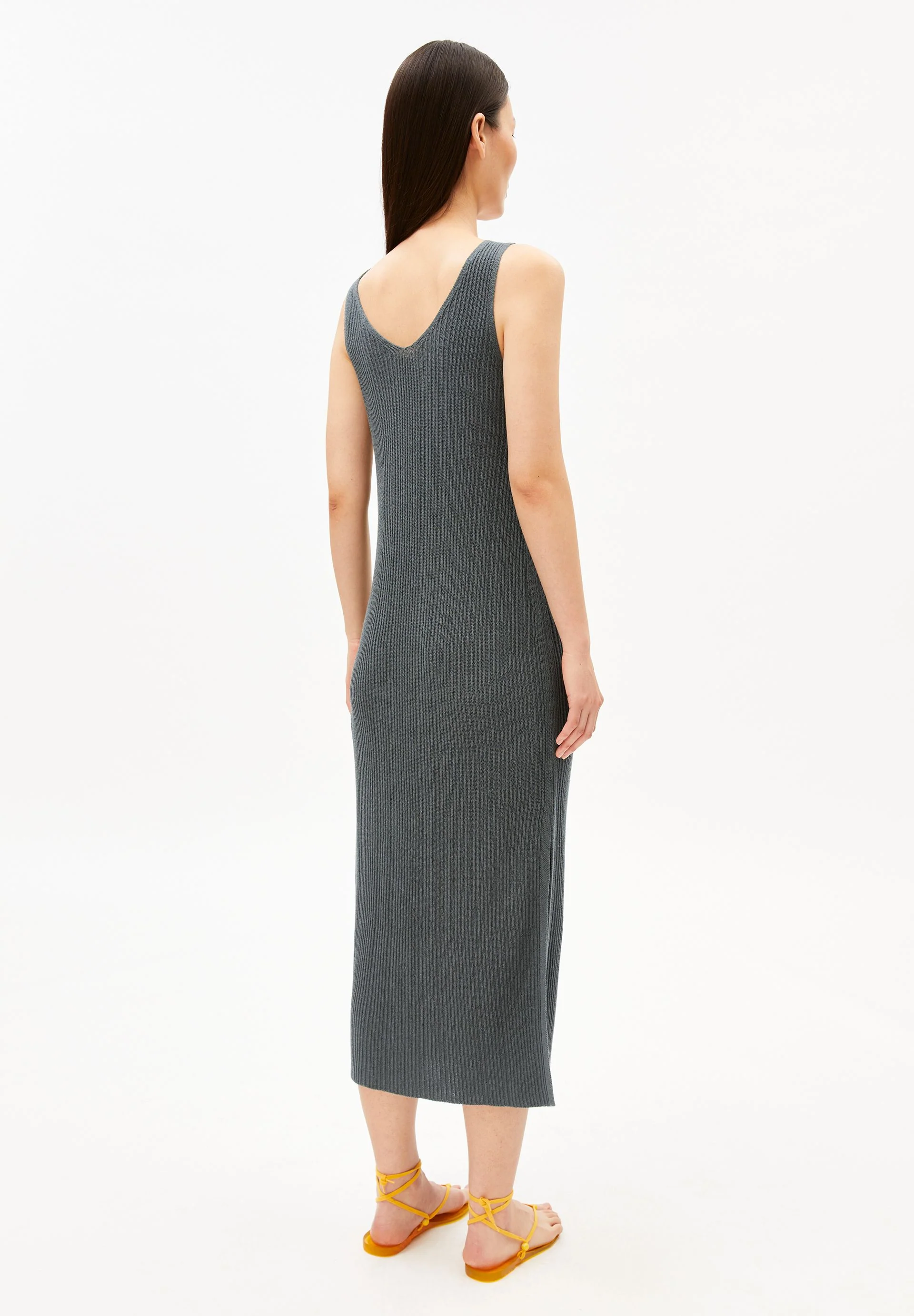 LEINEN-MIX STRICKKLEID | space steel - Image 2