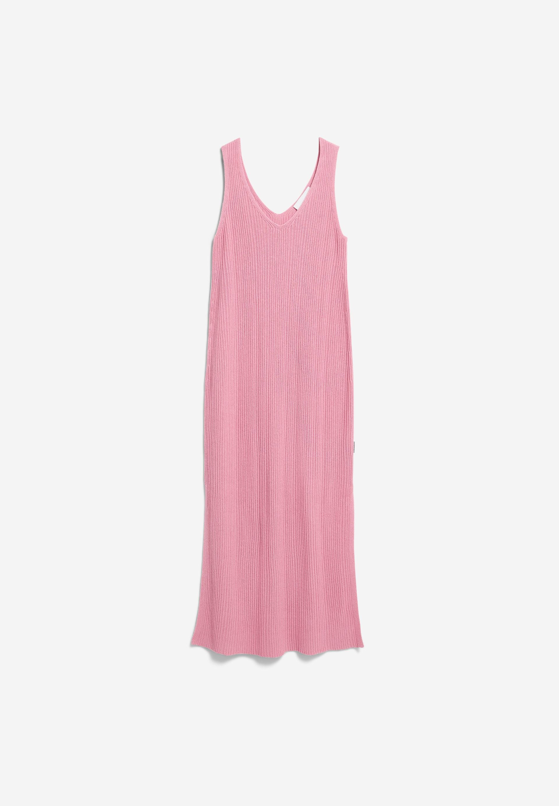 LEINEN-MIX STRICKKLEID | washed berry - Image 6