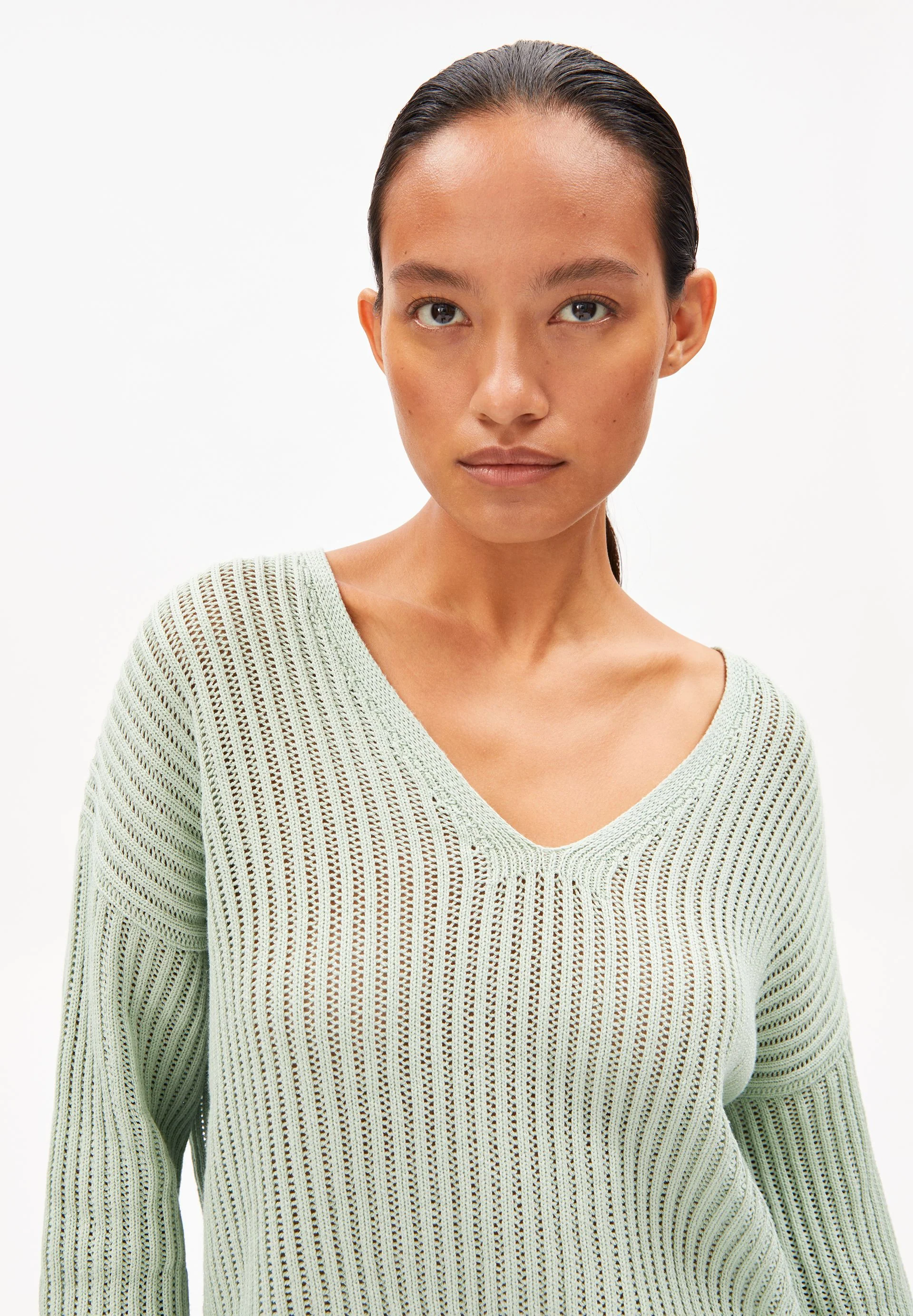 LEINEN-MIX STRICKPULLOVER | foam - Image 3