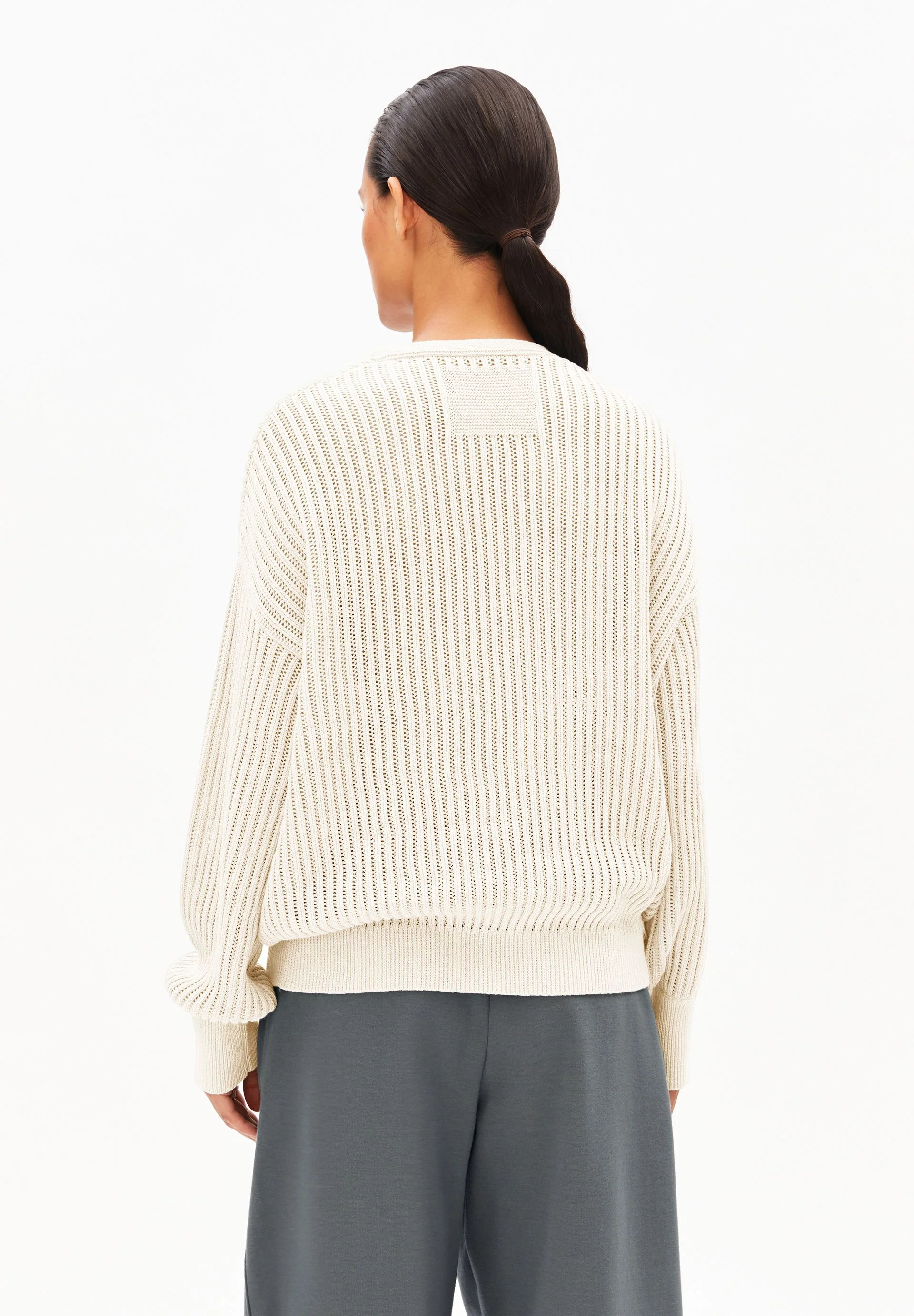 LEINEN-MIX STRICKPULLOVER | undyed - Image 2