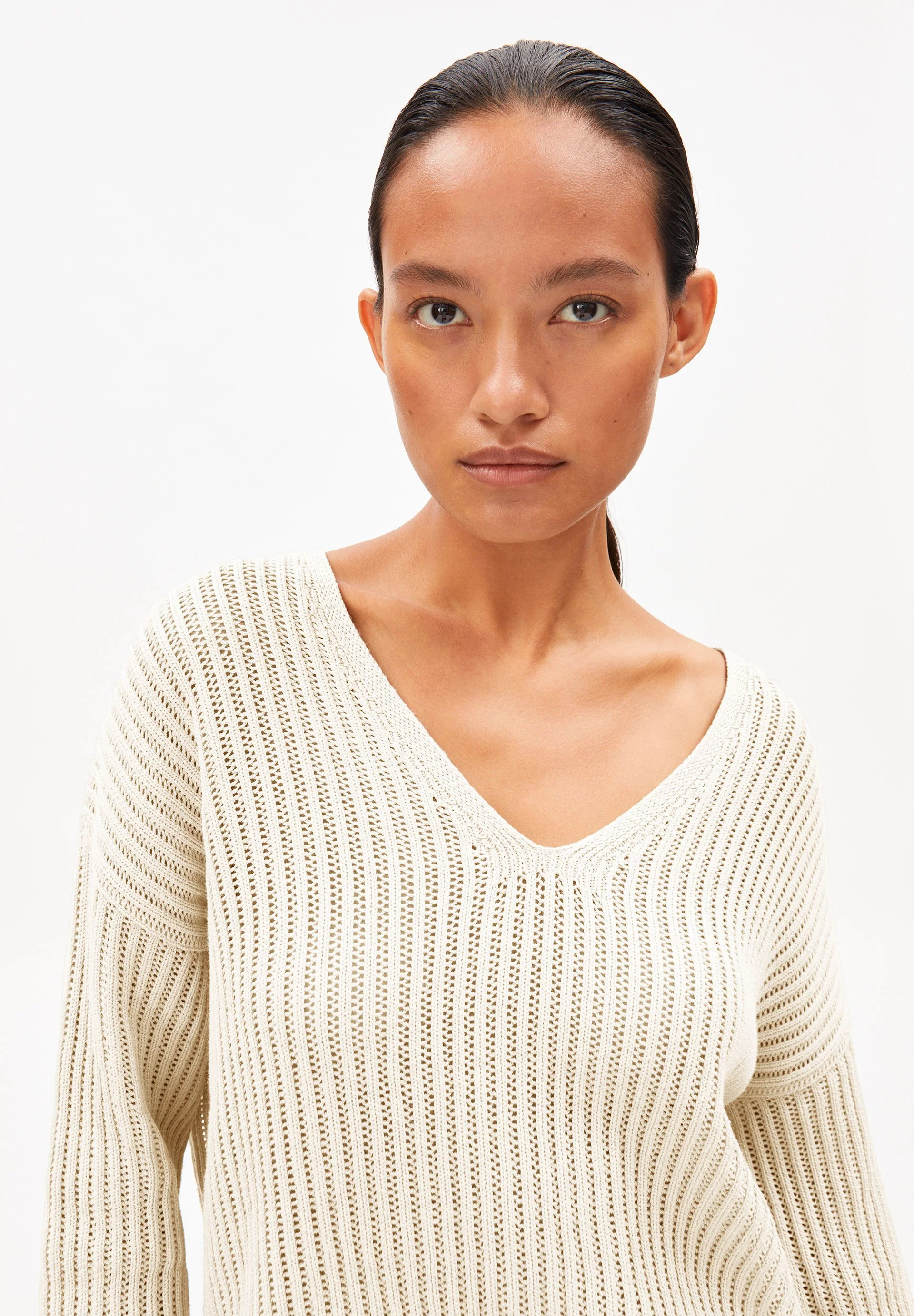 LEINEN-MIX STRICKPULLOVER | undyed - Image 3