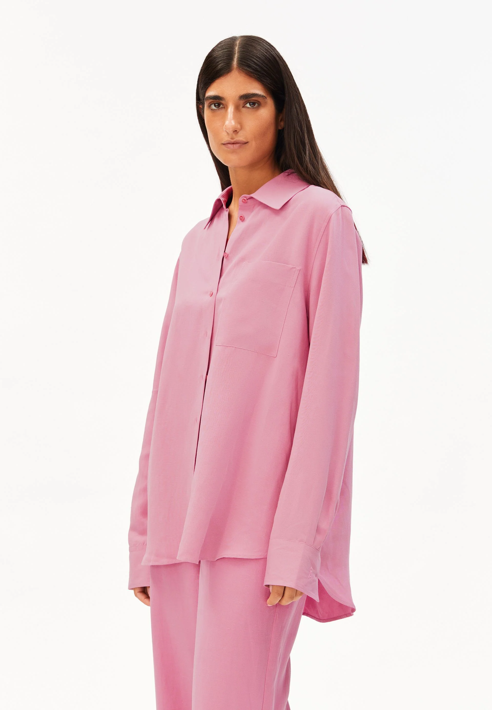 LINEN BLEND SHIRT BLOUSE - Image 4