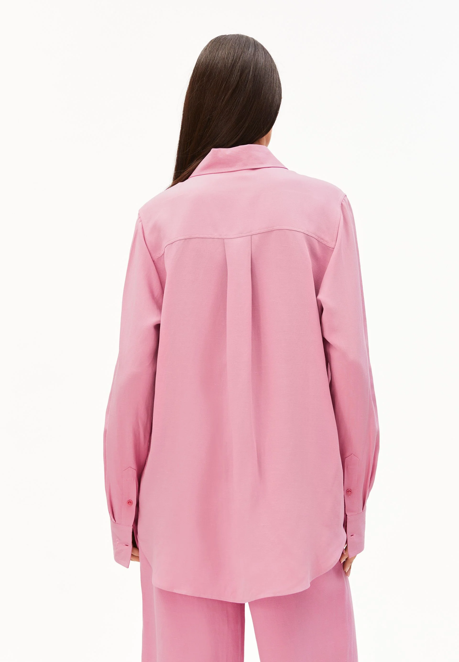 LEINEN-MIX BLUSE | washed berry - Image 2
