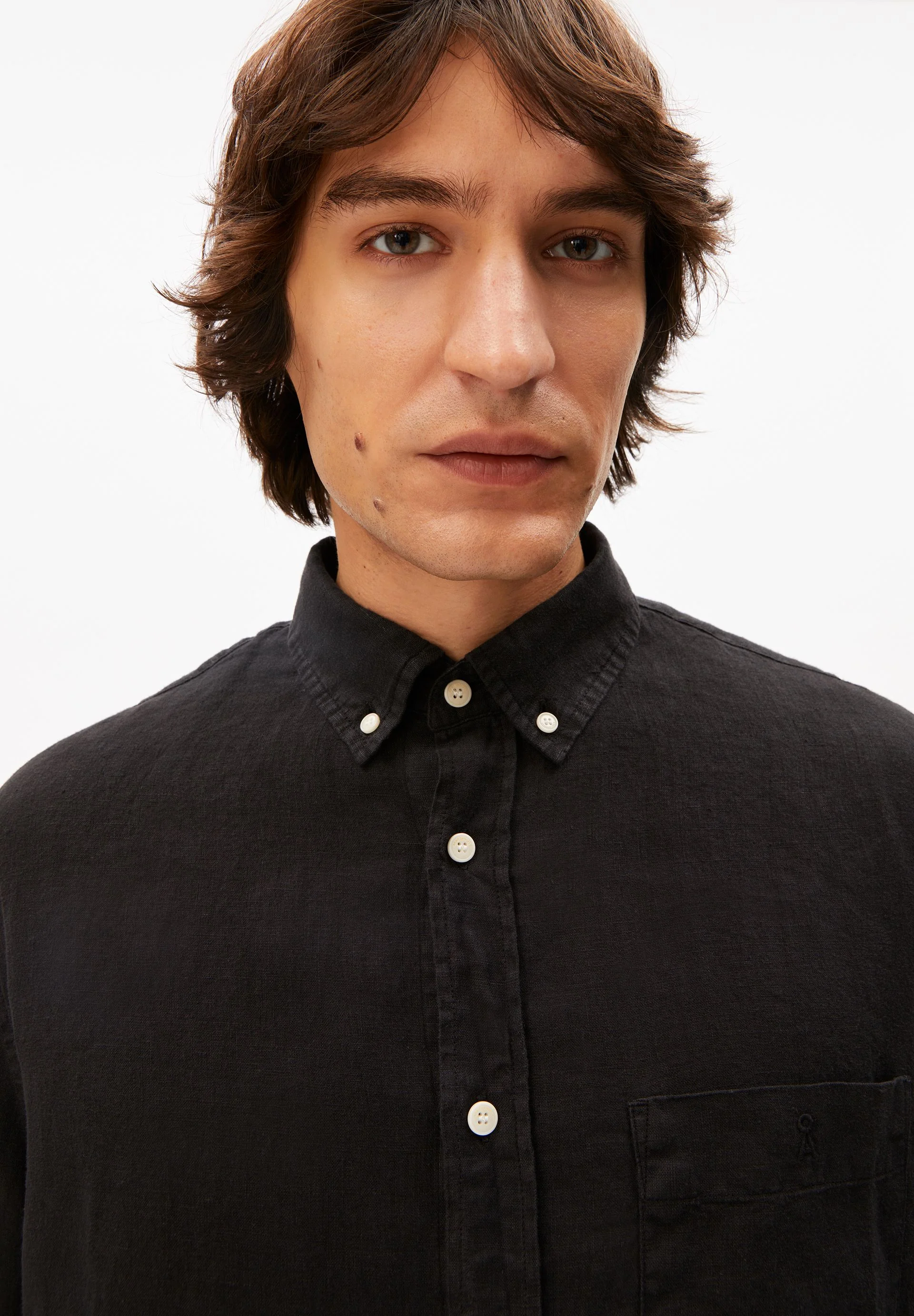 LEINEN-LANGARMHEMD | black - Image 3