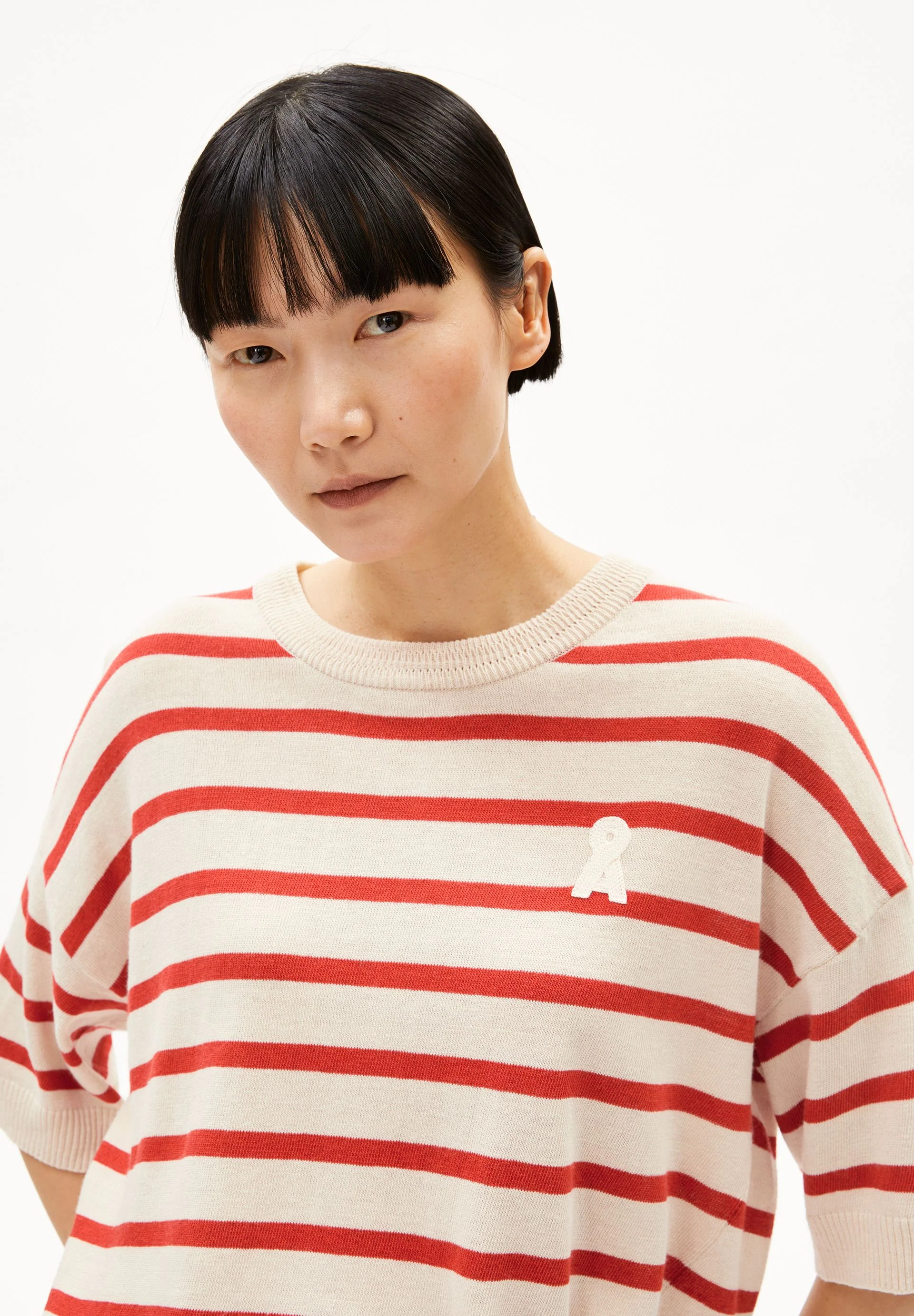 LIZAA LINO STRIPES | raw white-coral blush - Image 3